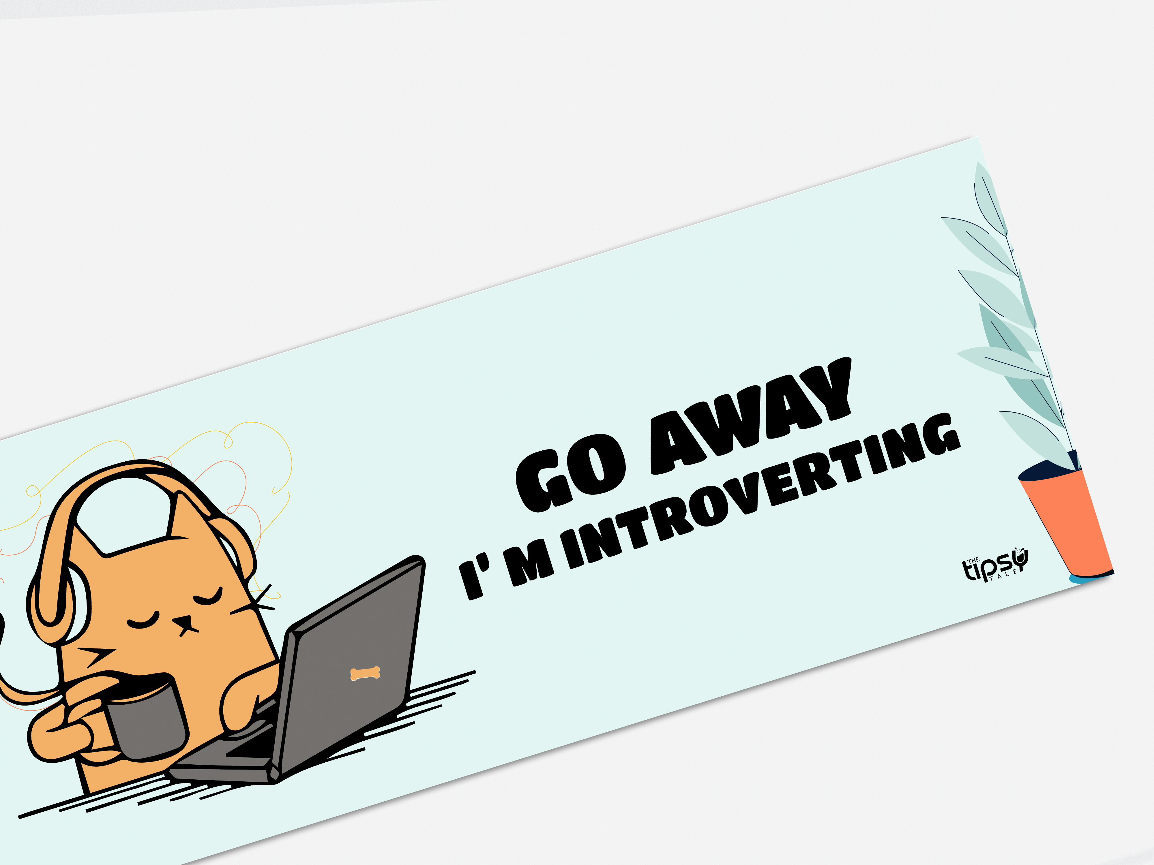 "Introverting Oasis: Office Mouse Pad for Introverts!" Gaming Mousepad- Elevate Your Gaming Experience