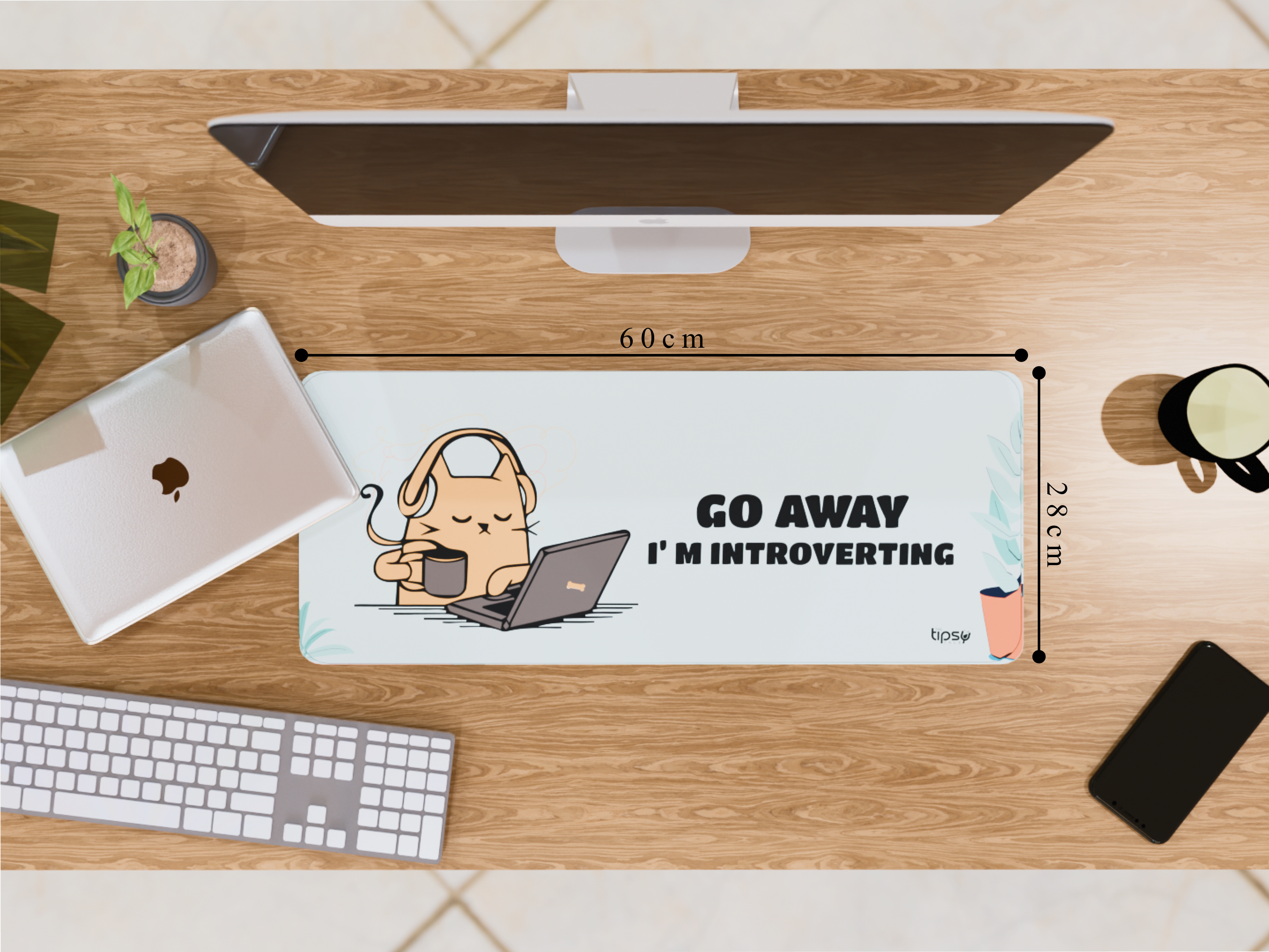 "Introverting Oasis: Office Mouse Pad for Introverts!" Gaming Mousepad- Elevate Your Gaming Experience