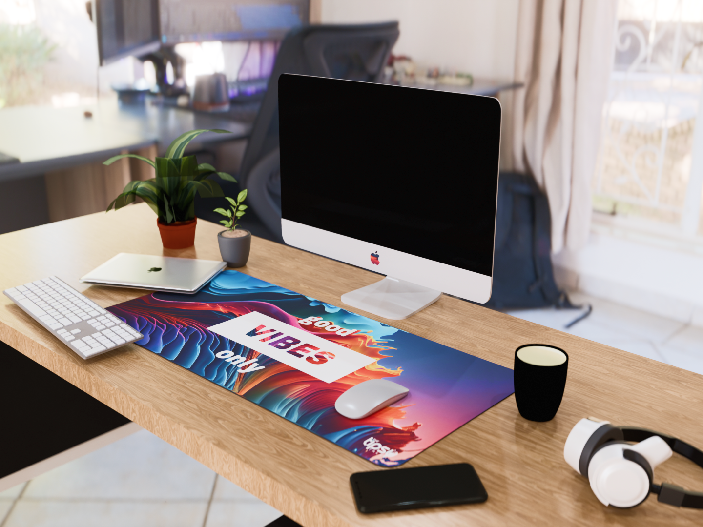 "Good Vibes Only" Gaming Mousepad Elevate Your Gaming Experience