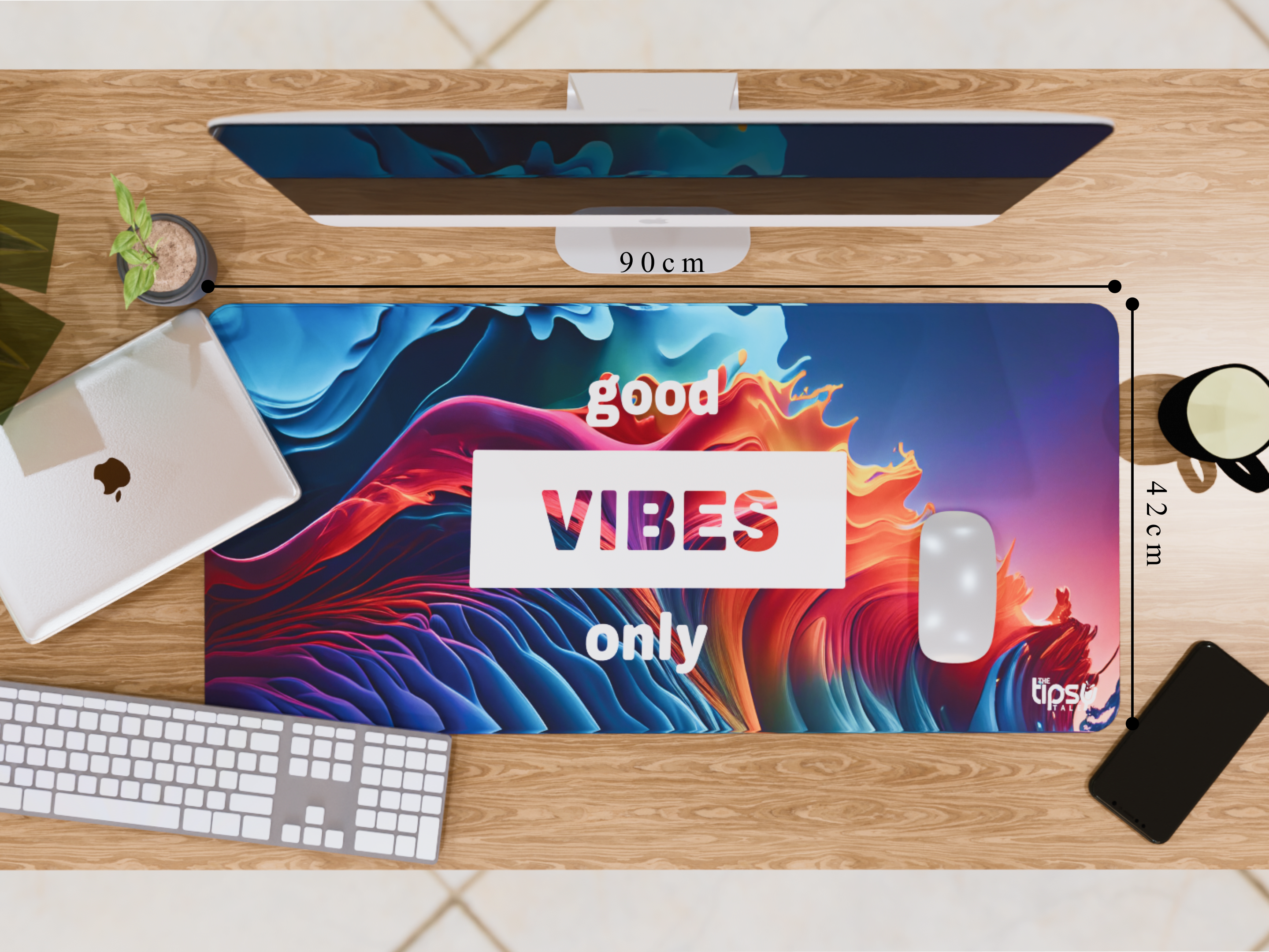 "Good Vibes Only" Gaming Mousepad Elevate Your Gaming Experience