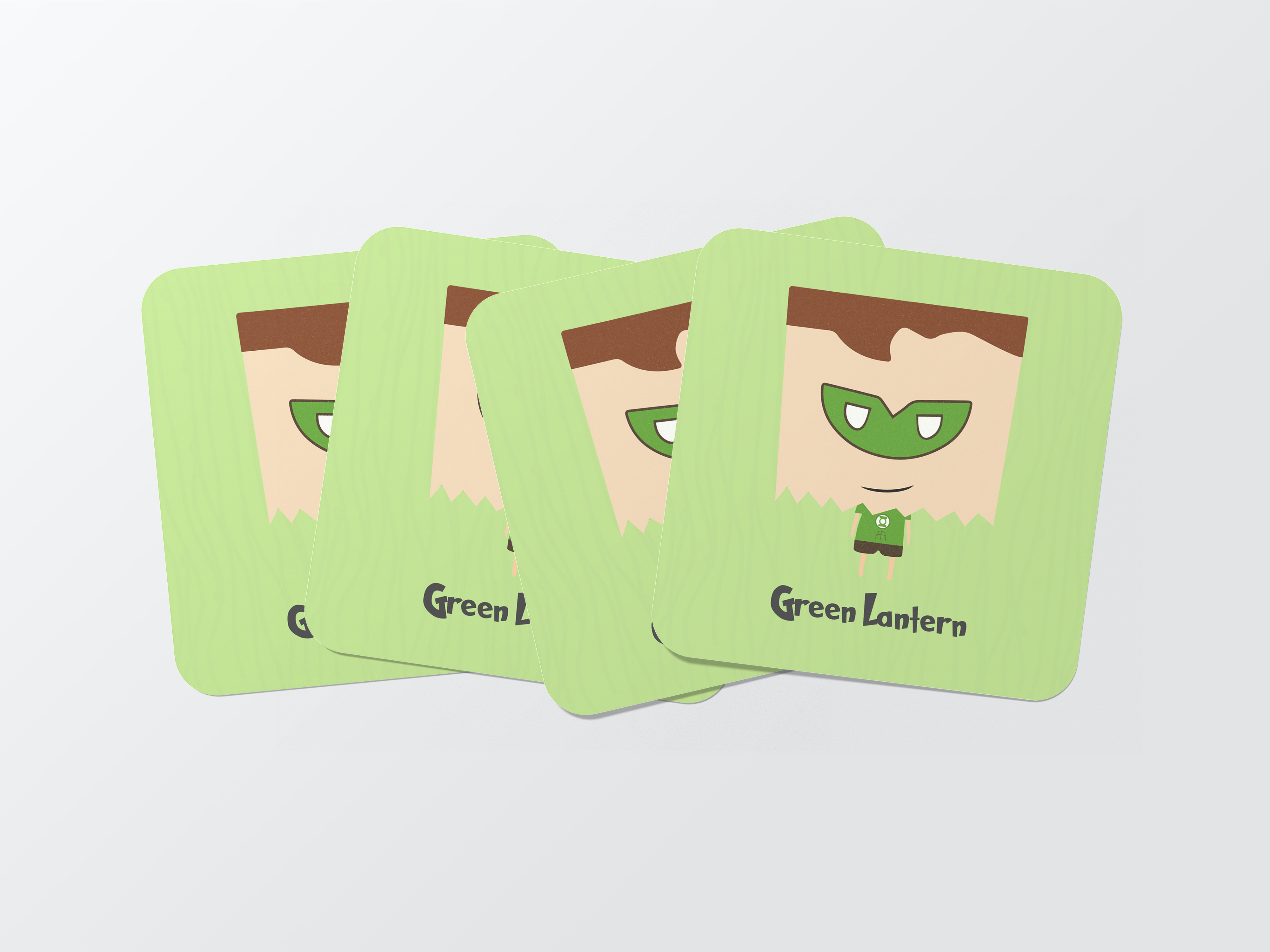 Illuminate Your Surfaces with Galactic Power:Green Lantern Coaster Set