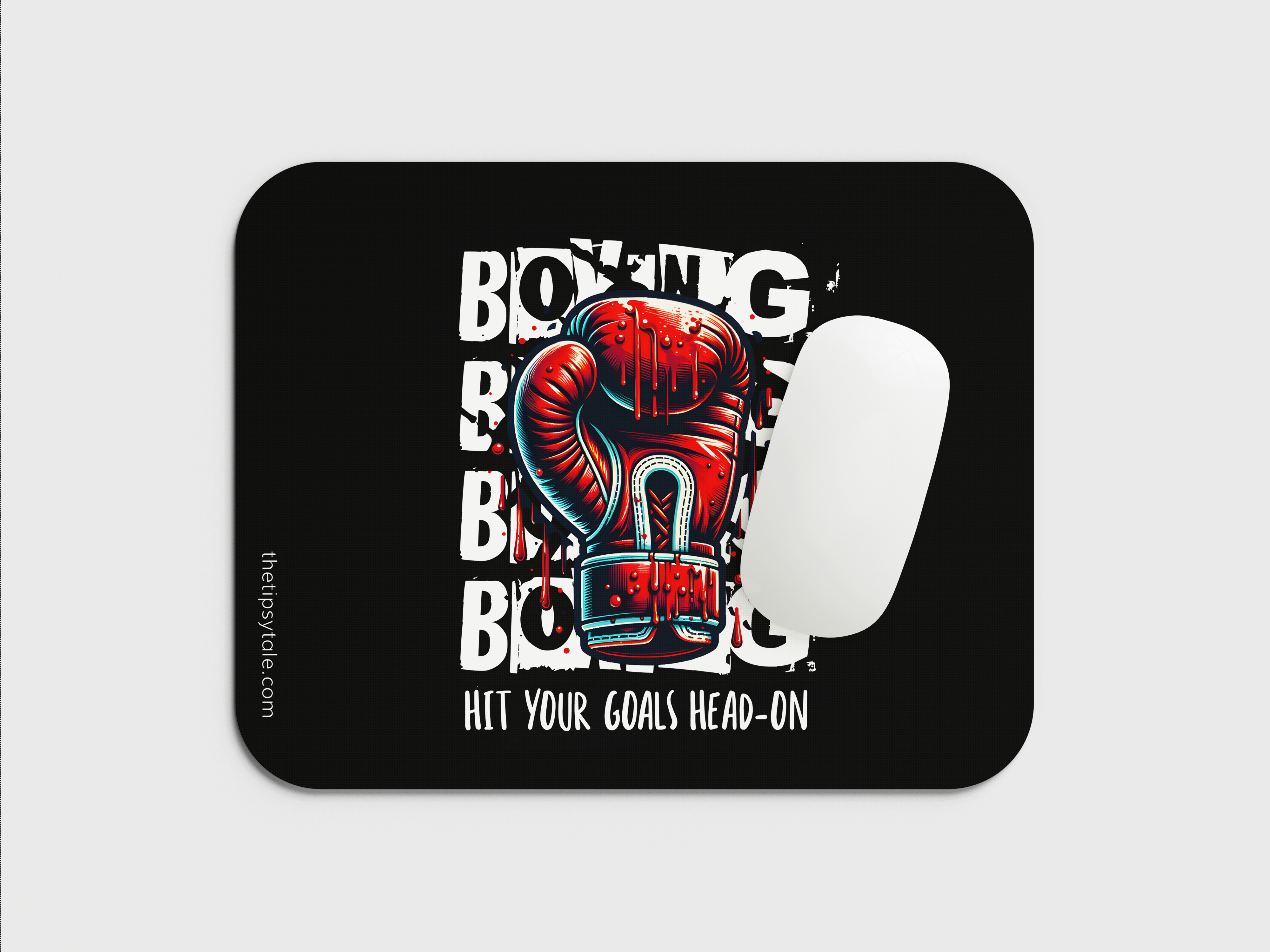 "Hit your goals head-on" Mousepad – Enhance Your Workspace with Style