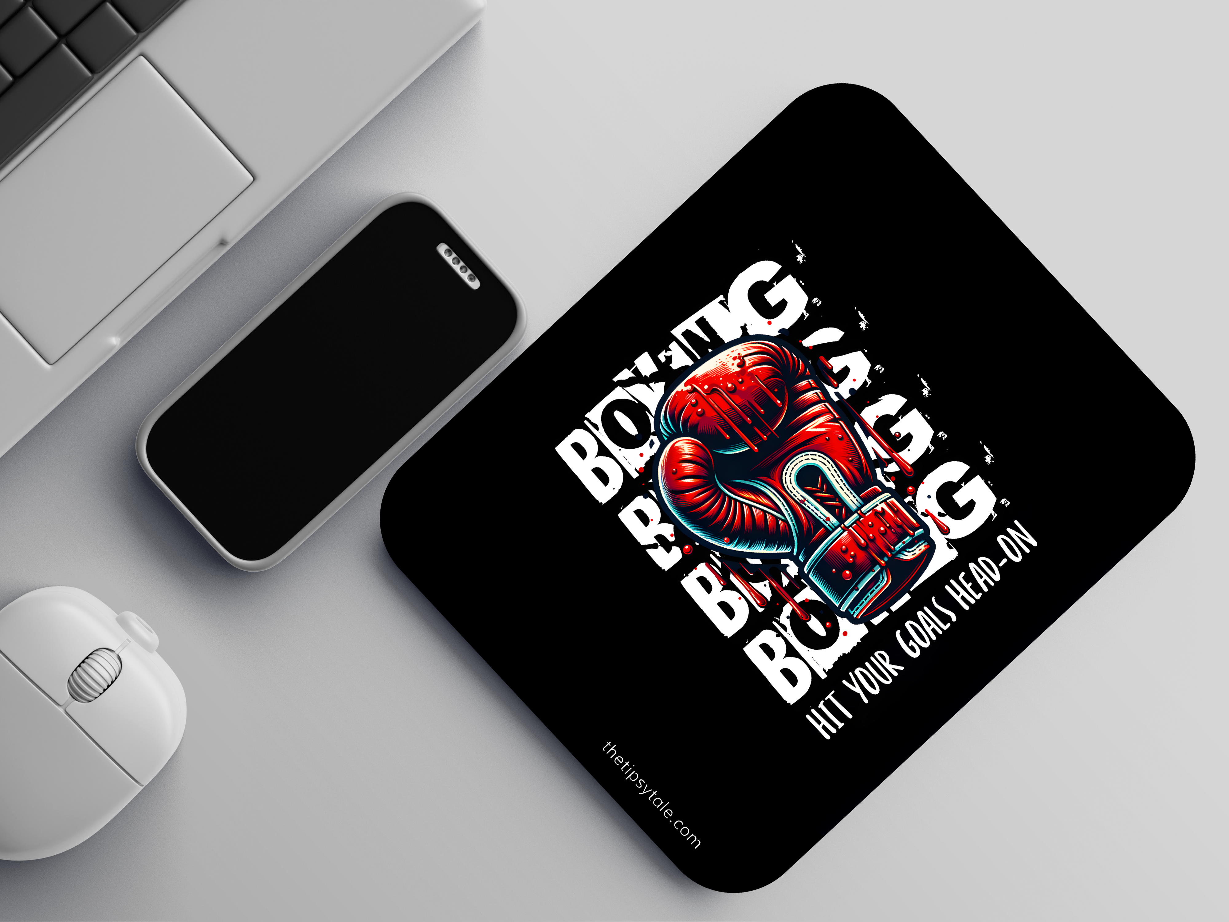 "Hit your goals head-on" Mousepad – Enhance Your Workspace with Style