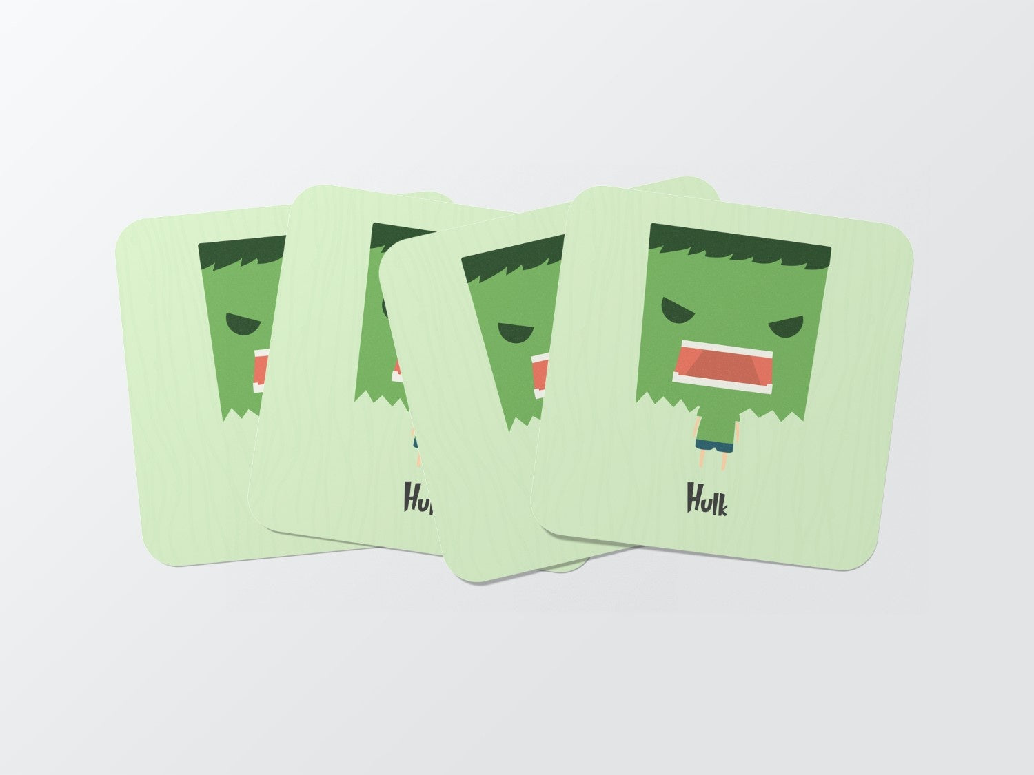 Smash-Proof Your Surfaces:Hulk Coaster Set