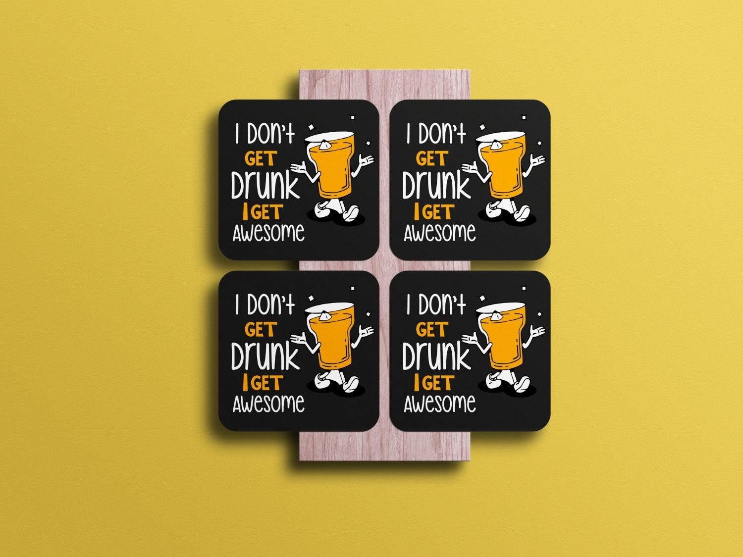 Mere Ko nasha nahi chadta with ek drink: Drink Coaster