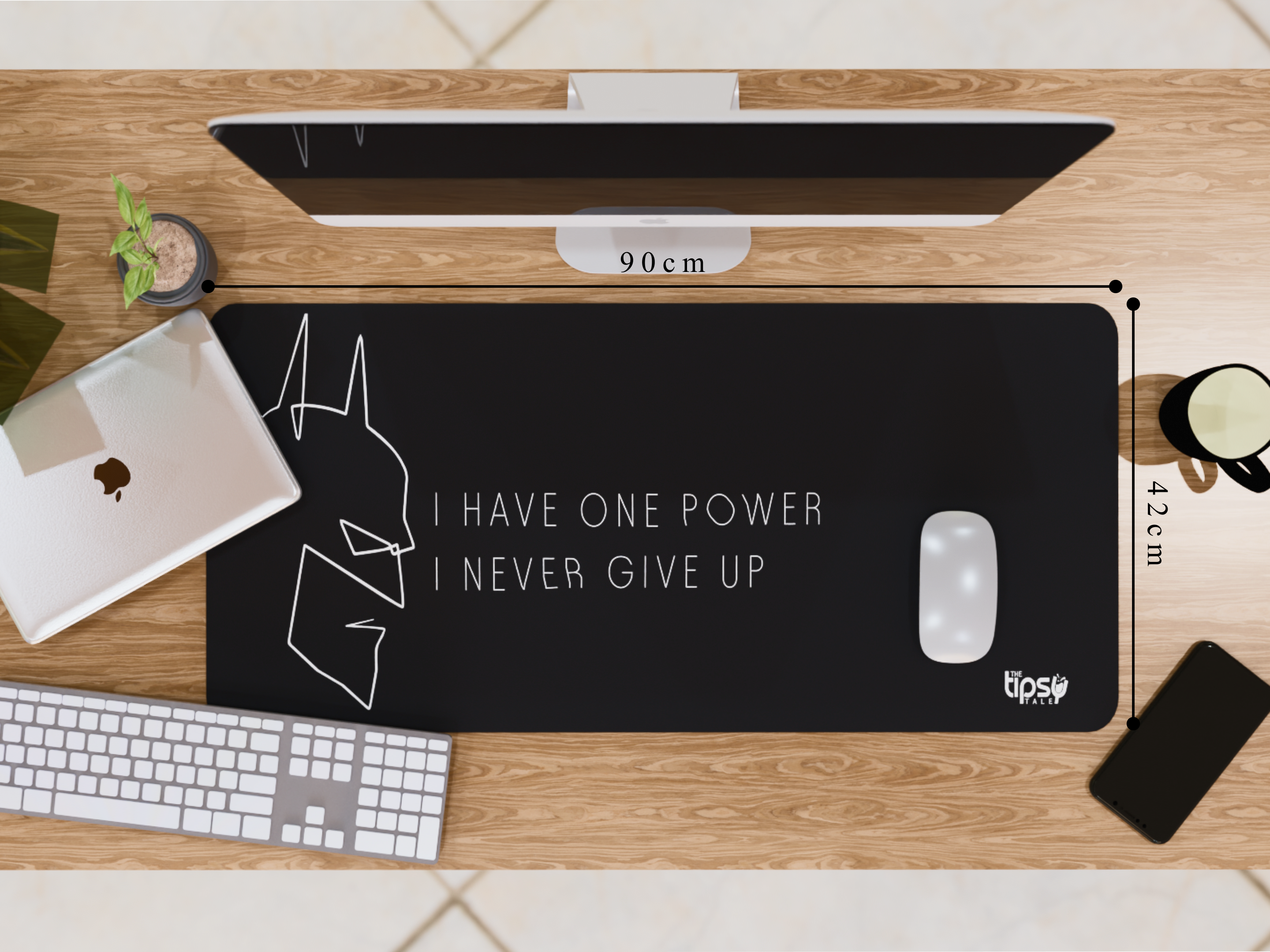"Never Give Up Attitude" Gaming Mousepad – Elevate Your Gaming Experience