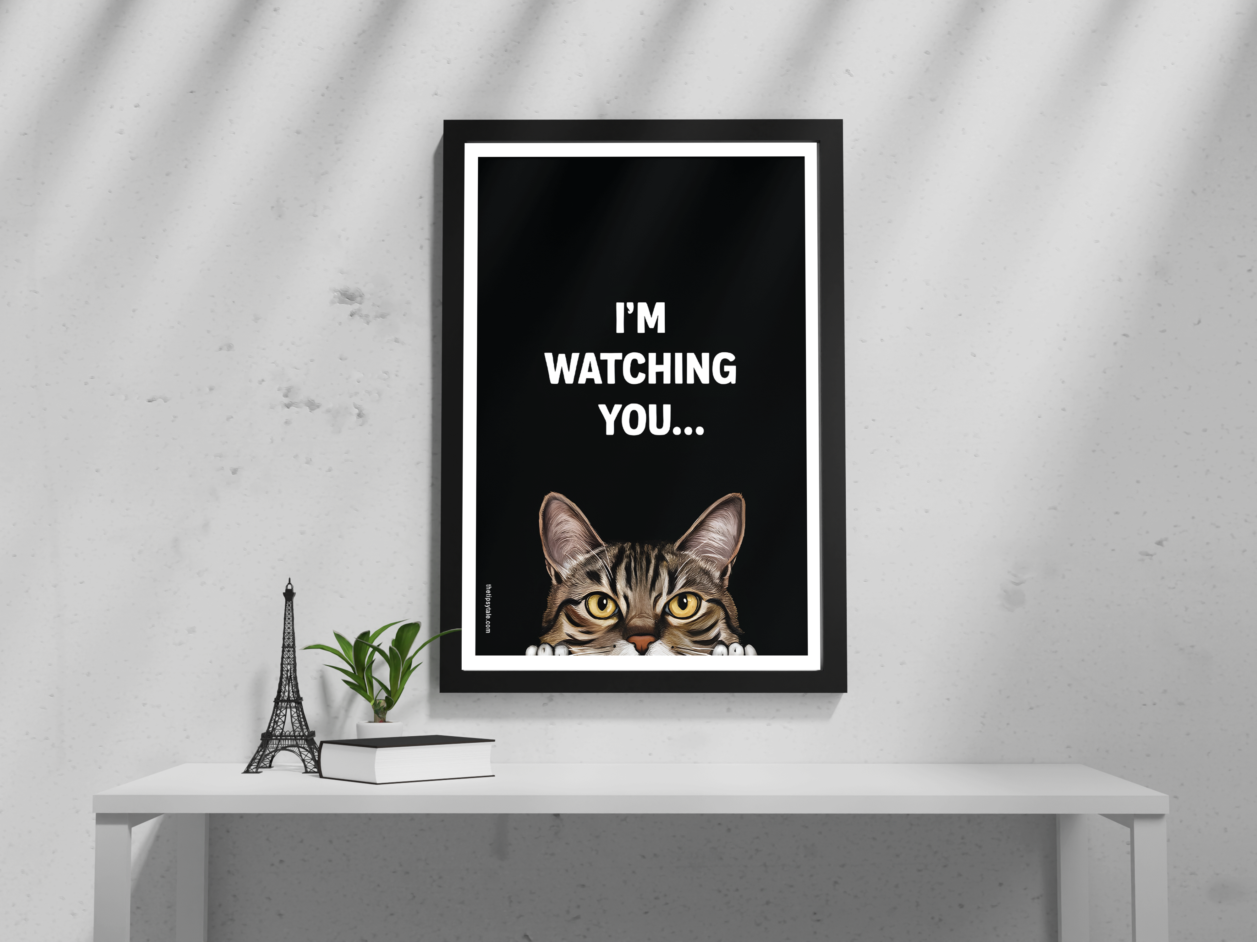 "Let's Spy Like a Cat" Poster – A4 Size- Cat Theme