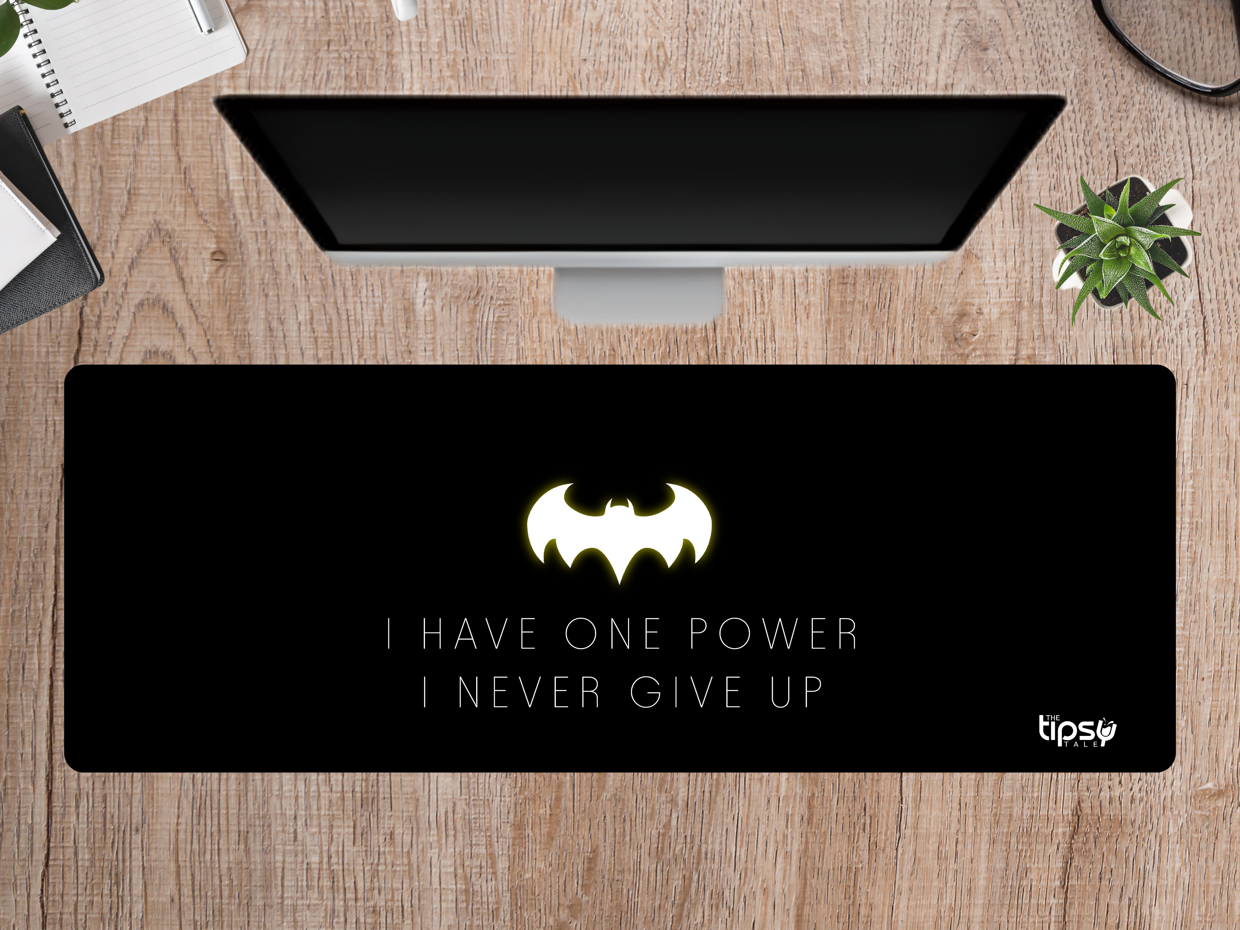"Never Give Up" Gaming Mousepad Elevate Your Gaming Experience