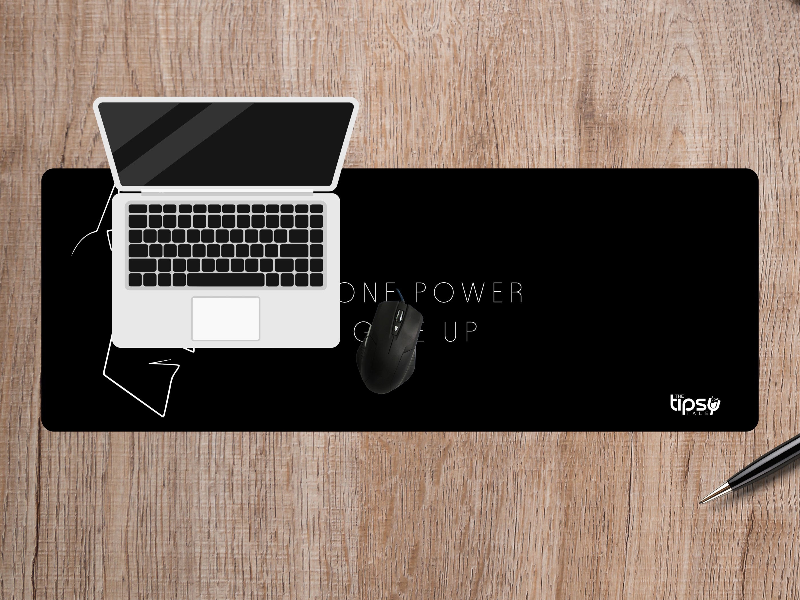 "Never Give Up Attitude" Gaming Mousepad – Elevate Your Gaming Experience