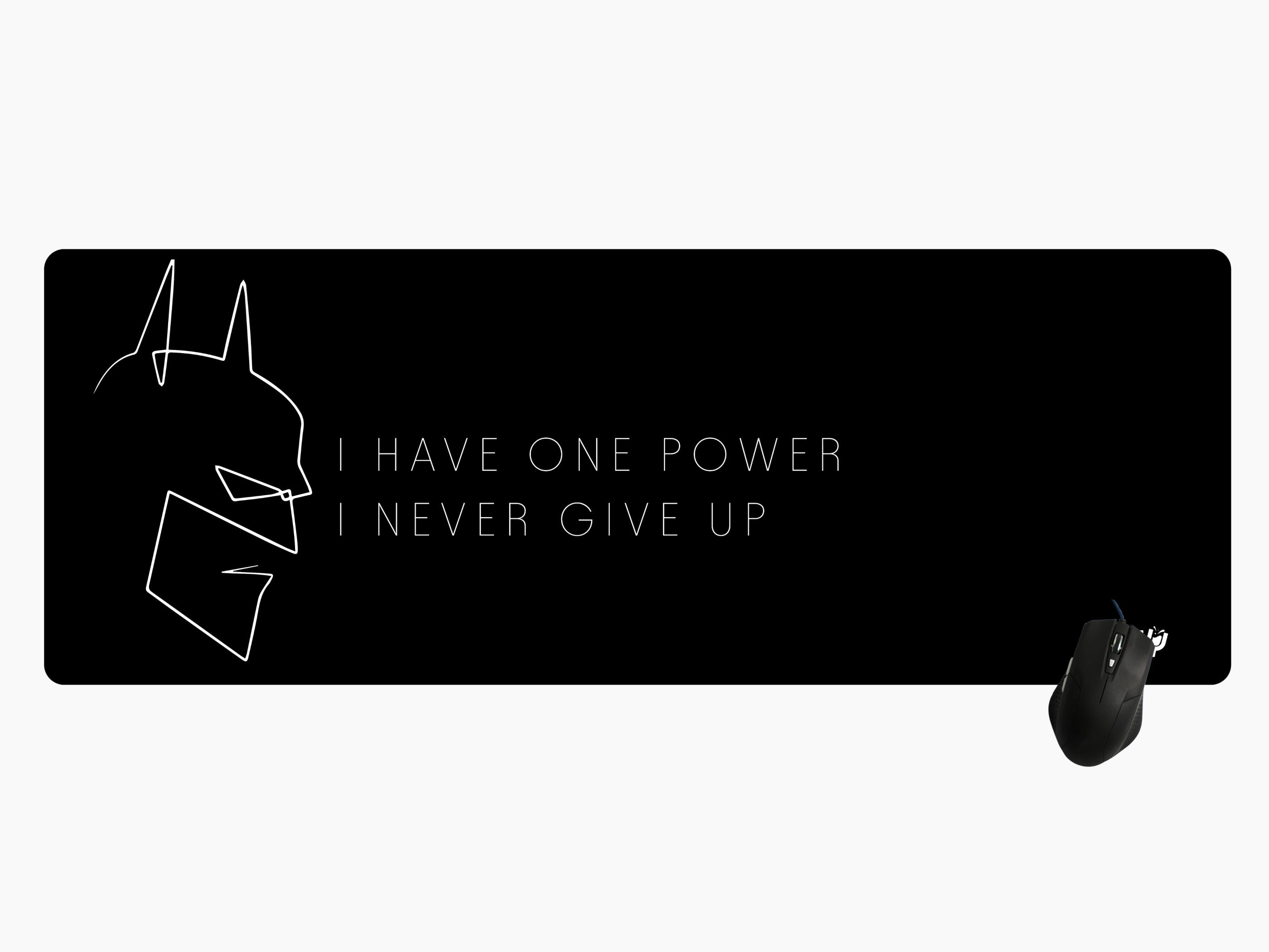 "Never Give Up Attitude" Gaming Mousepad – Elevate Your Gaming Experience