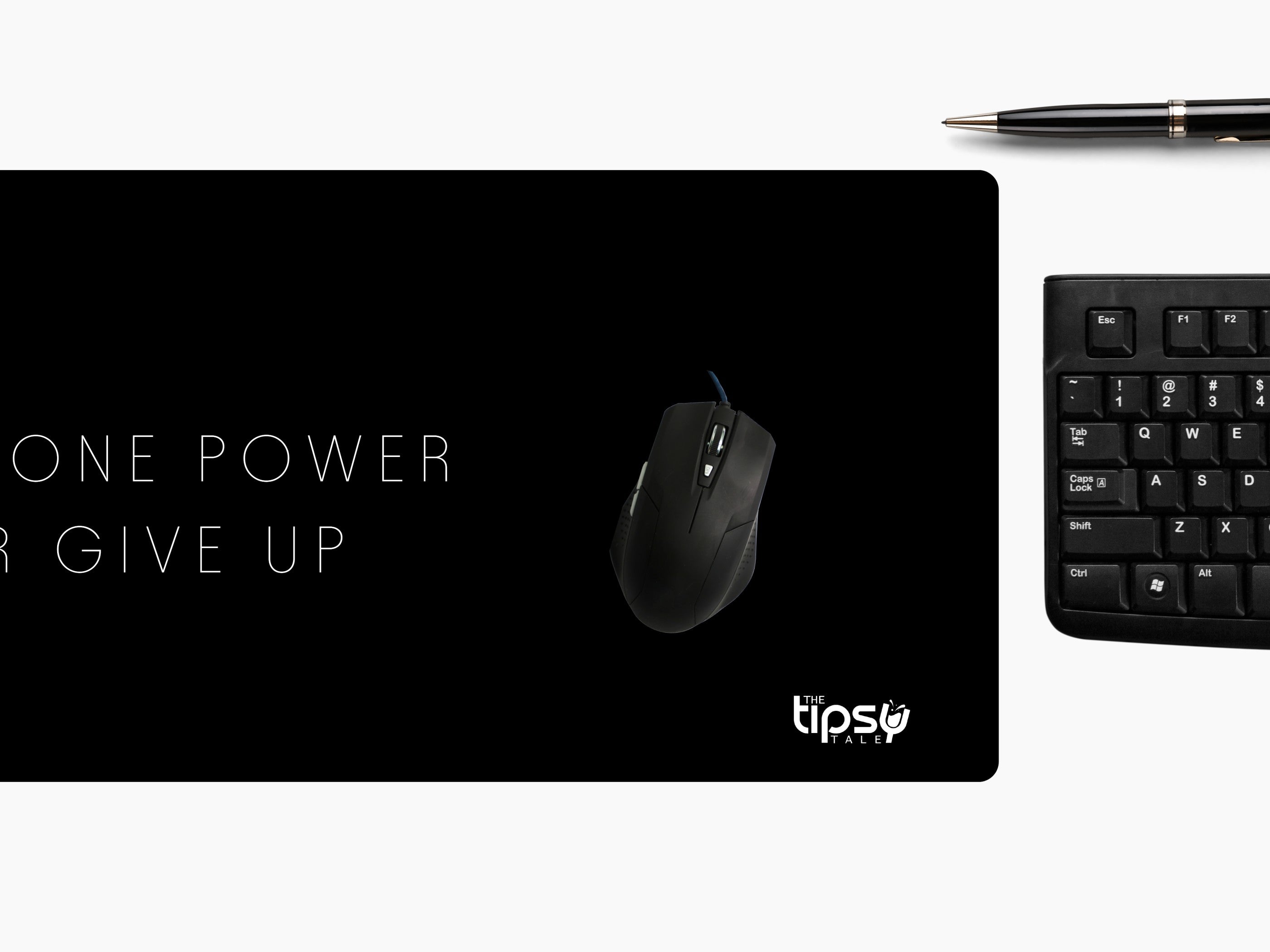 "Never Give Up Attitude" Gaming Mousepad – Elevate Your Gaming Experience