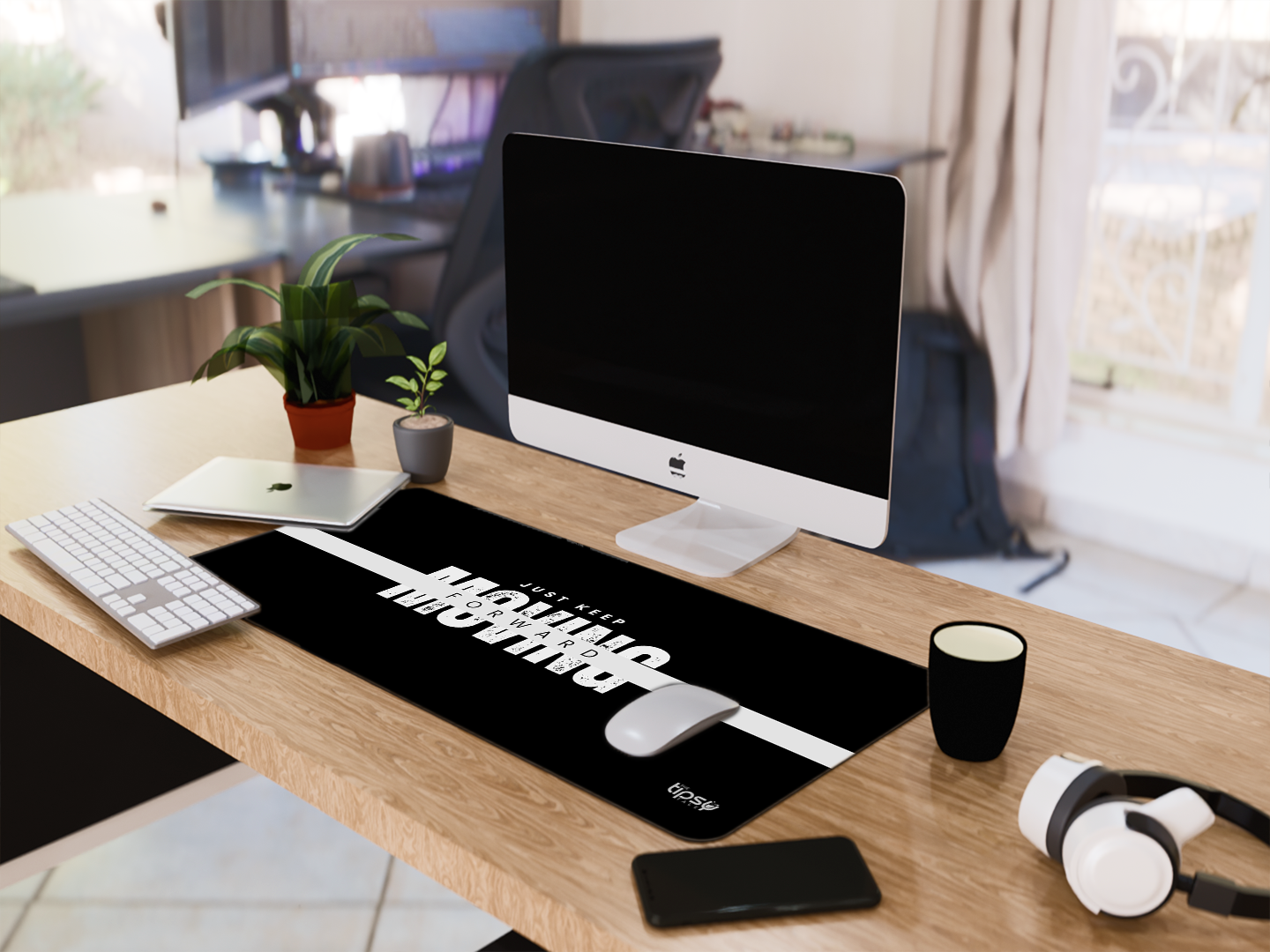 "Just Keep Moving Forward" Gaming Mousepad- Elevate Your Gaming Experience