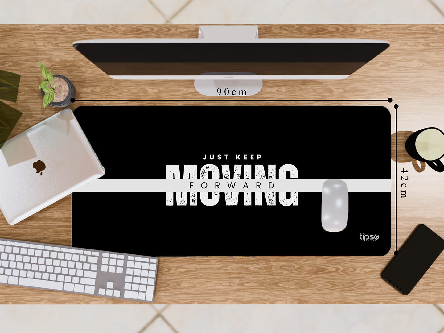 "Just Keep Moving Forward" Gaming Mousepad- Elevate Your Gaming Experience