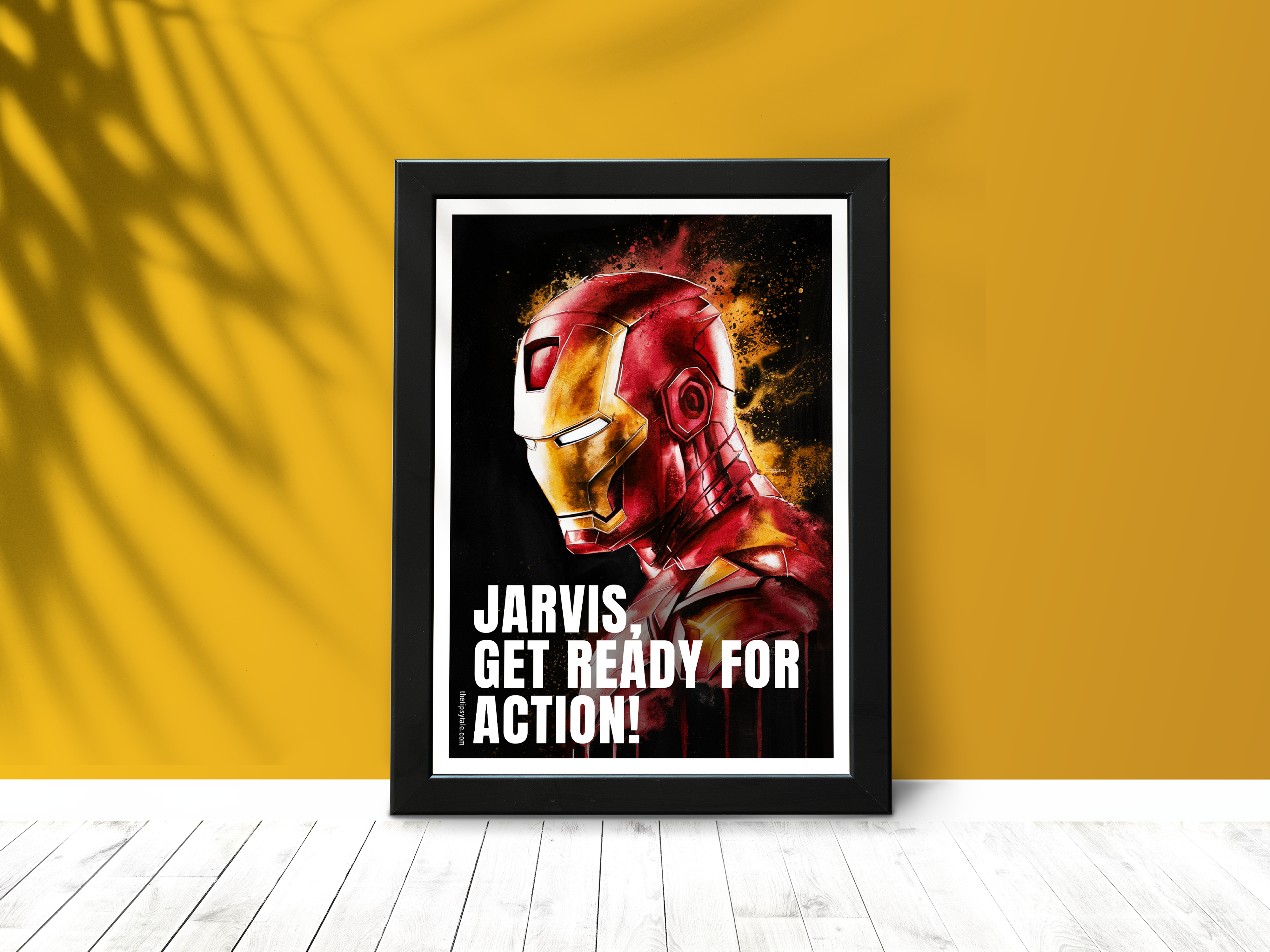 FRAMED "Jarvis Get ready for Action" Poster – A4 Size - Marvel Theme