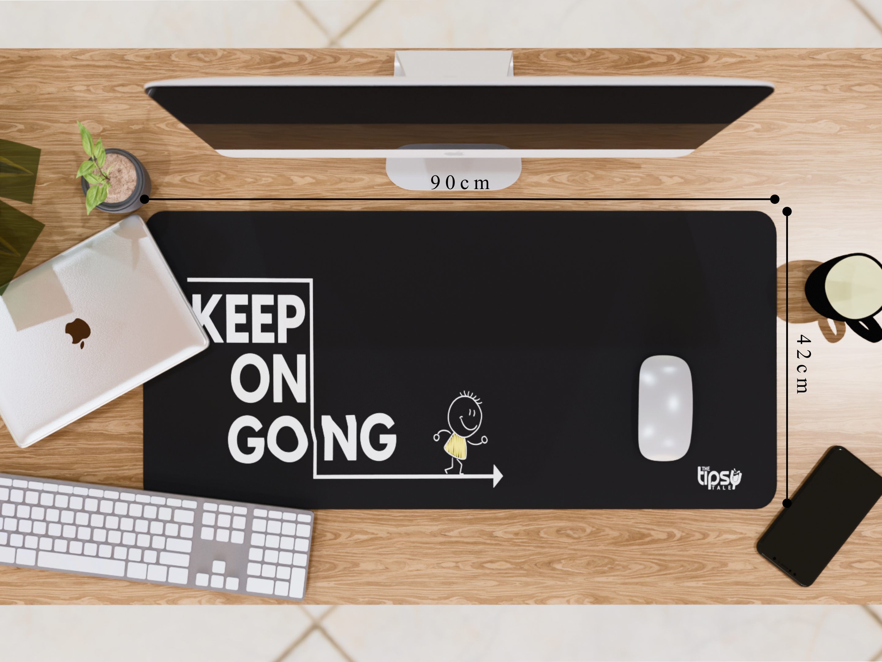 "Just Keep Going" Gaming Mousepad Elevate Your Gaming Experience