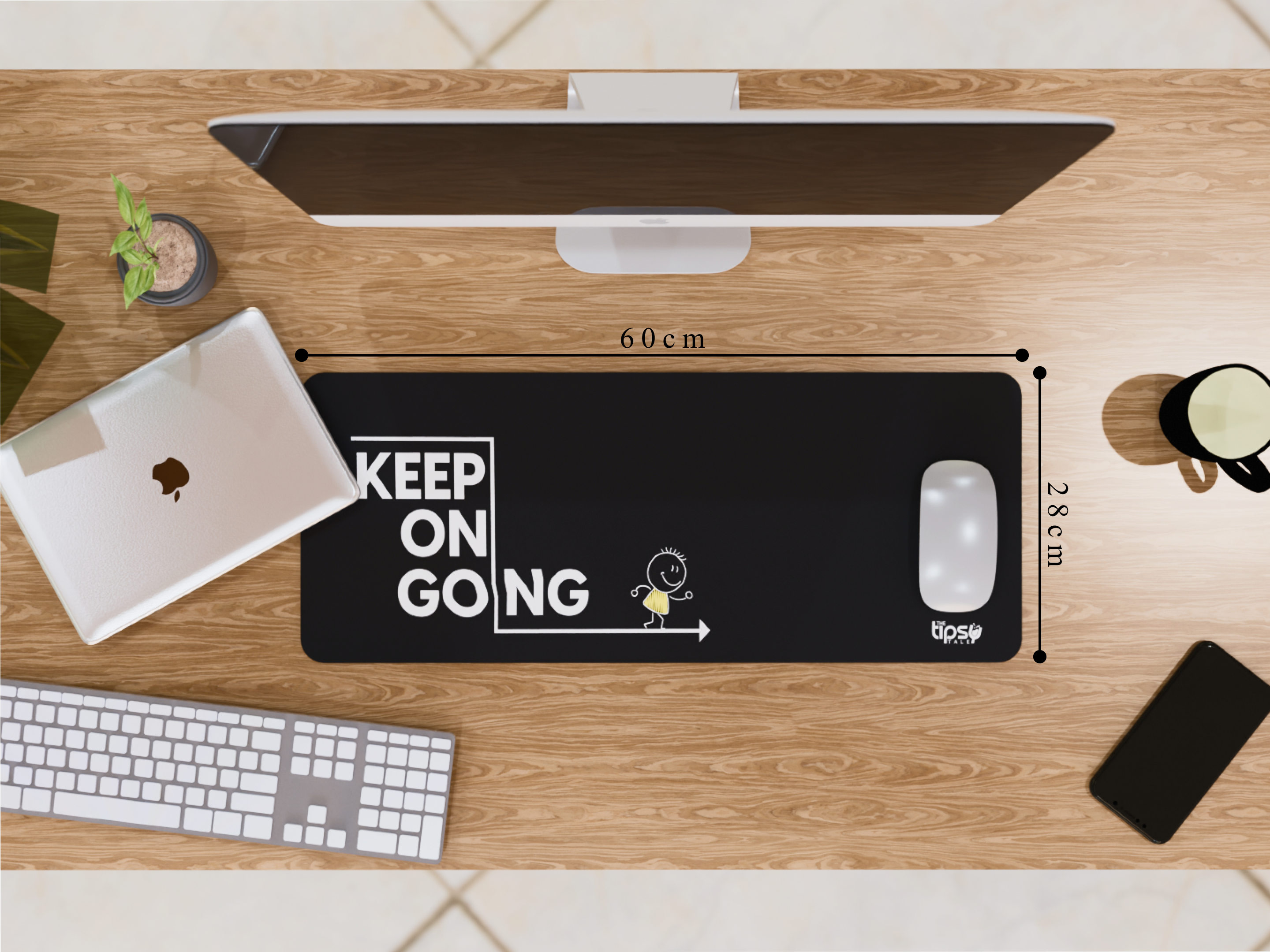 "Just Keep Going" Gaming Mousepad Elevate Your Gaming Experience