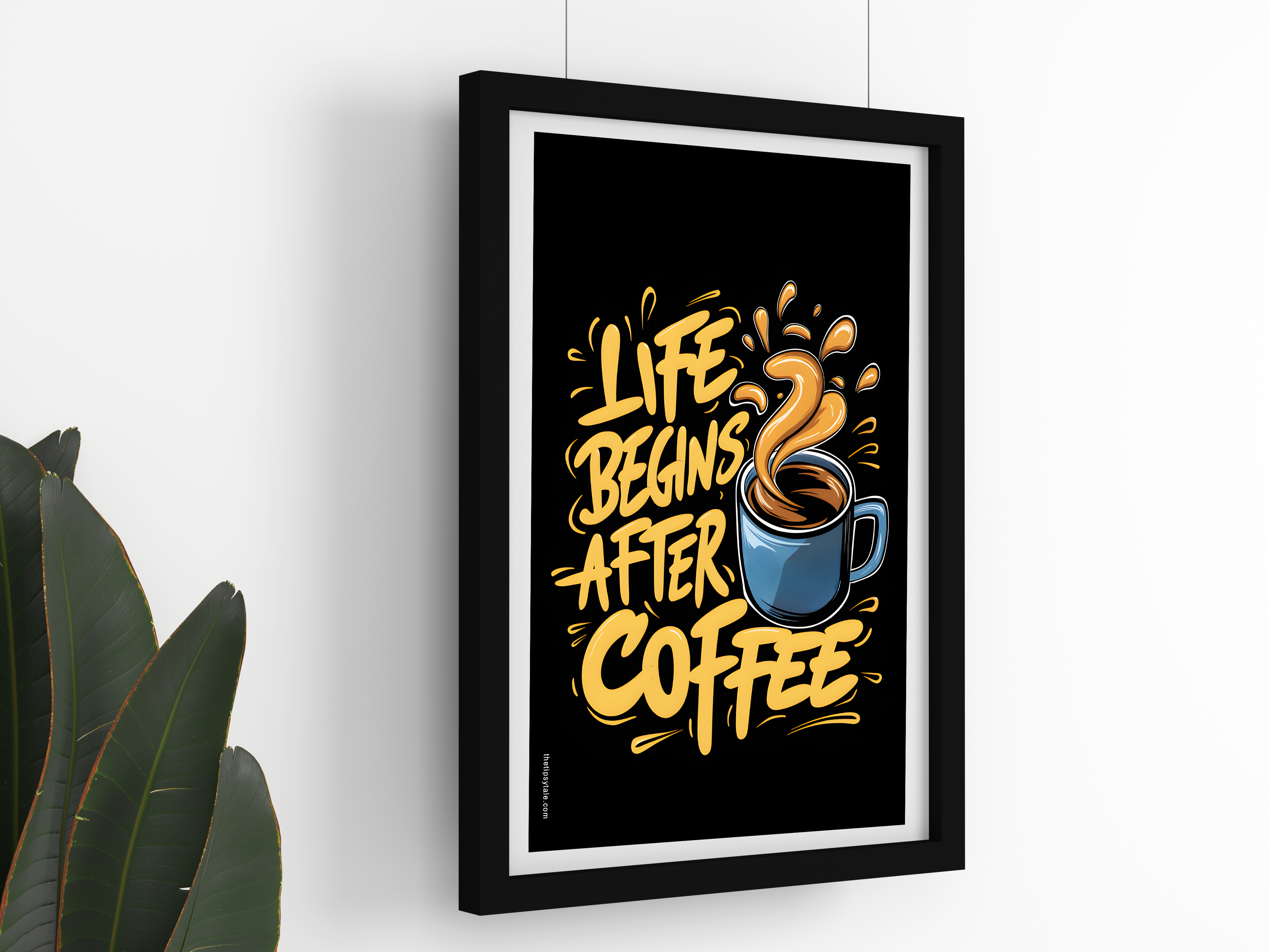 "Life Begins After Coffee" Poster – Add a Touch of Personality to Your Space