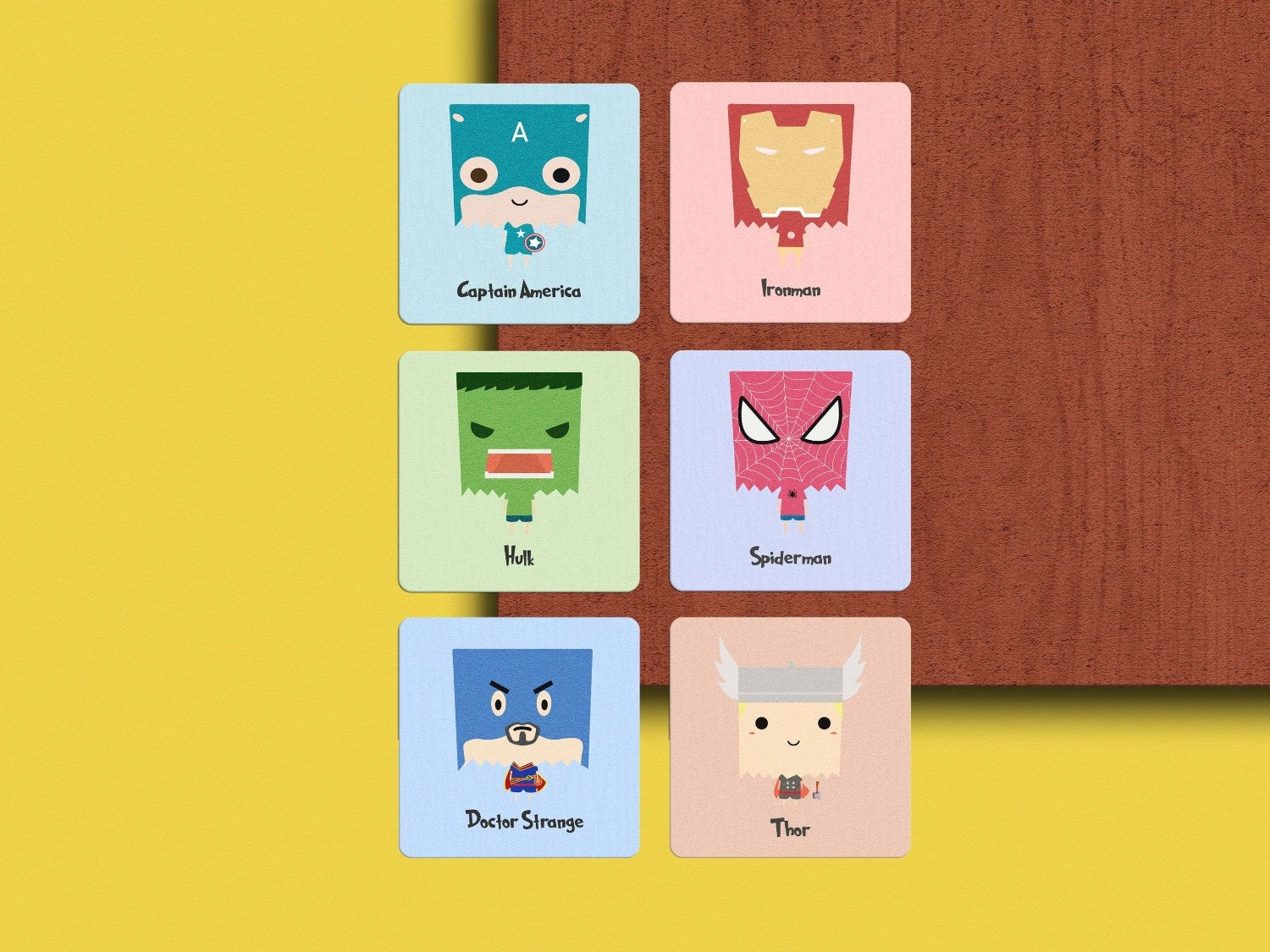 Assemble Your Surfaces with Superheroic Power: Avengers Coaster set of 6