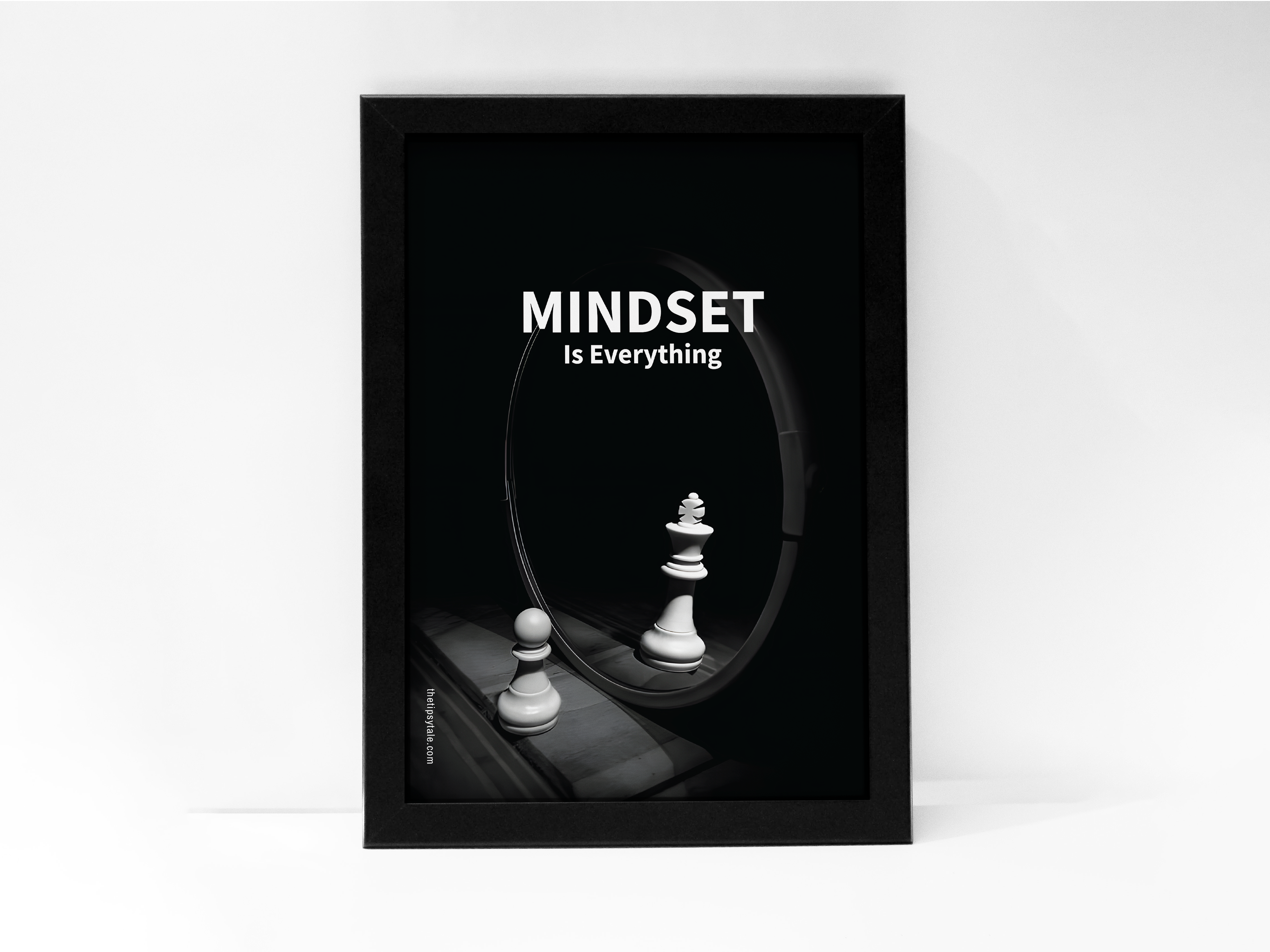 FRAMED "Mindset Is Everything" Poster – A4 Size - Motivational Theme