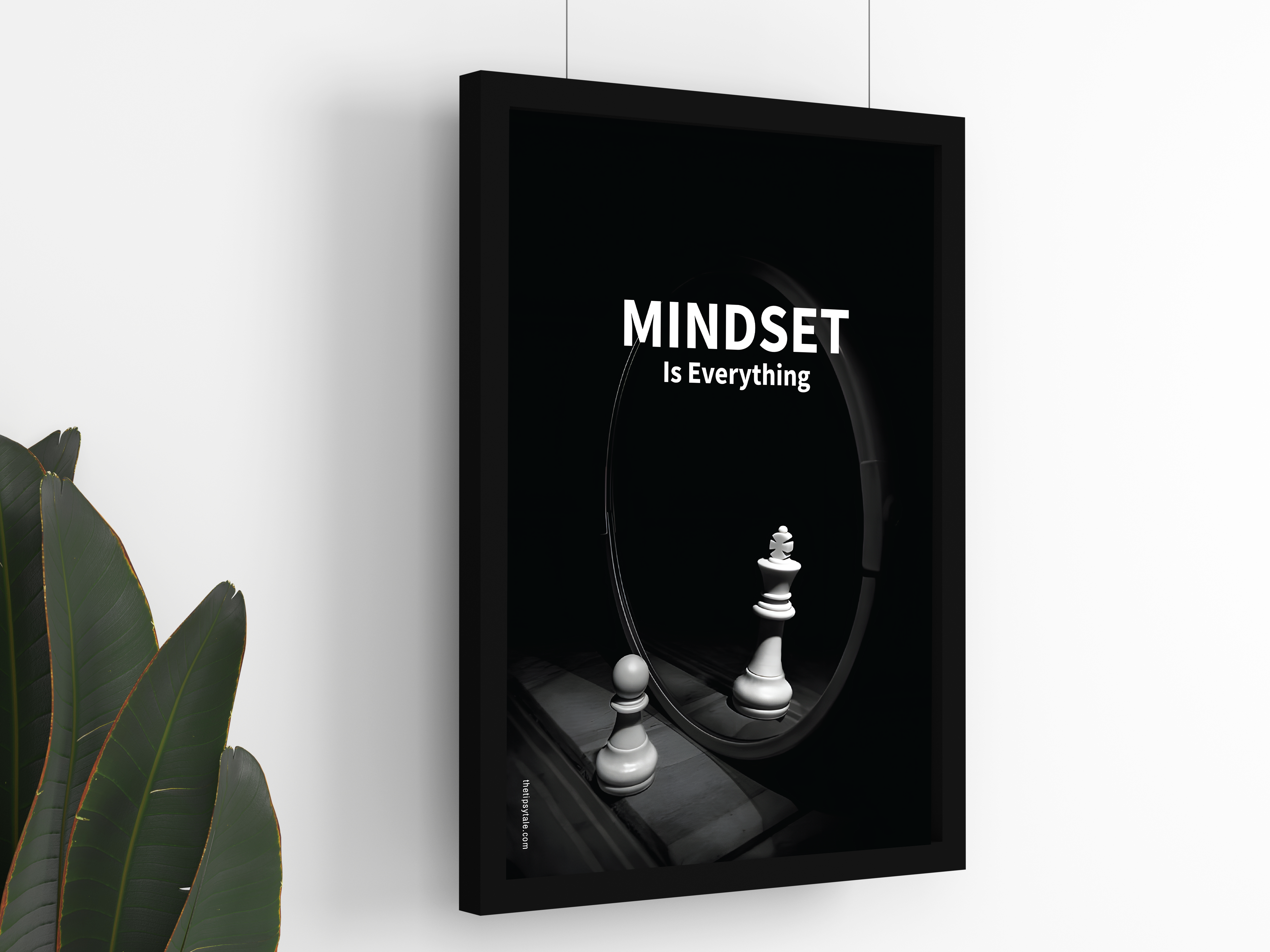 FRAMED "Mindset Is Everything" Poster – A4 Size - Motivational Theme