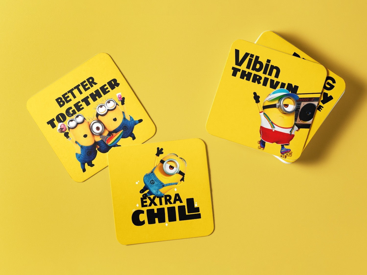 Minions Fun Pack 4 Set Coaster - Enjoy Every Moment with Playful Minions!
