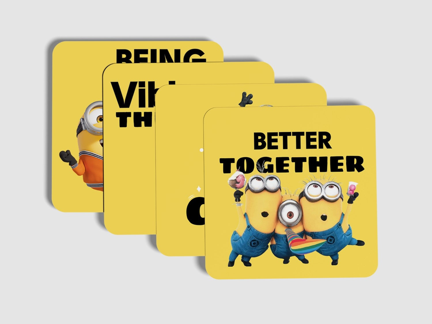 Minions Fun Pack 4 Set Coaster - Enjoy Every Moment with Playful Minions!