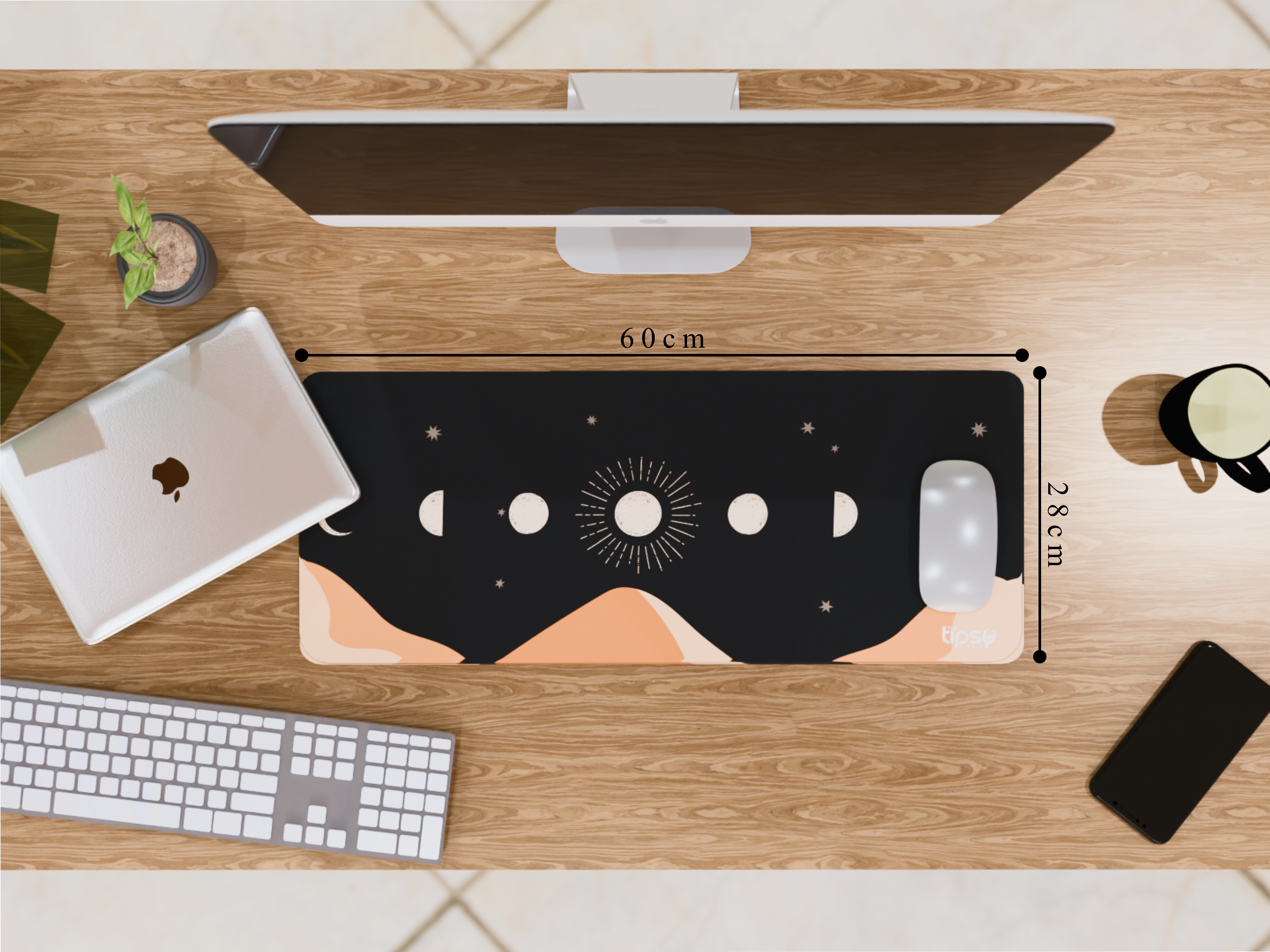 "Moon Phases" Gaming Mousepad Elevate Your Gaming Experience