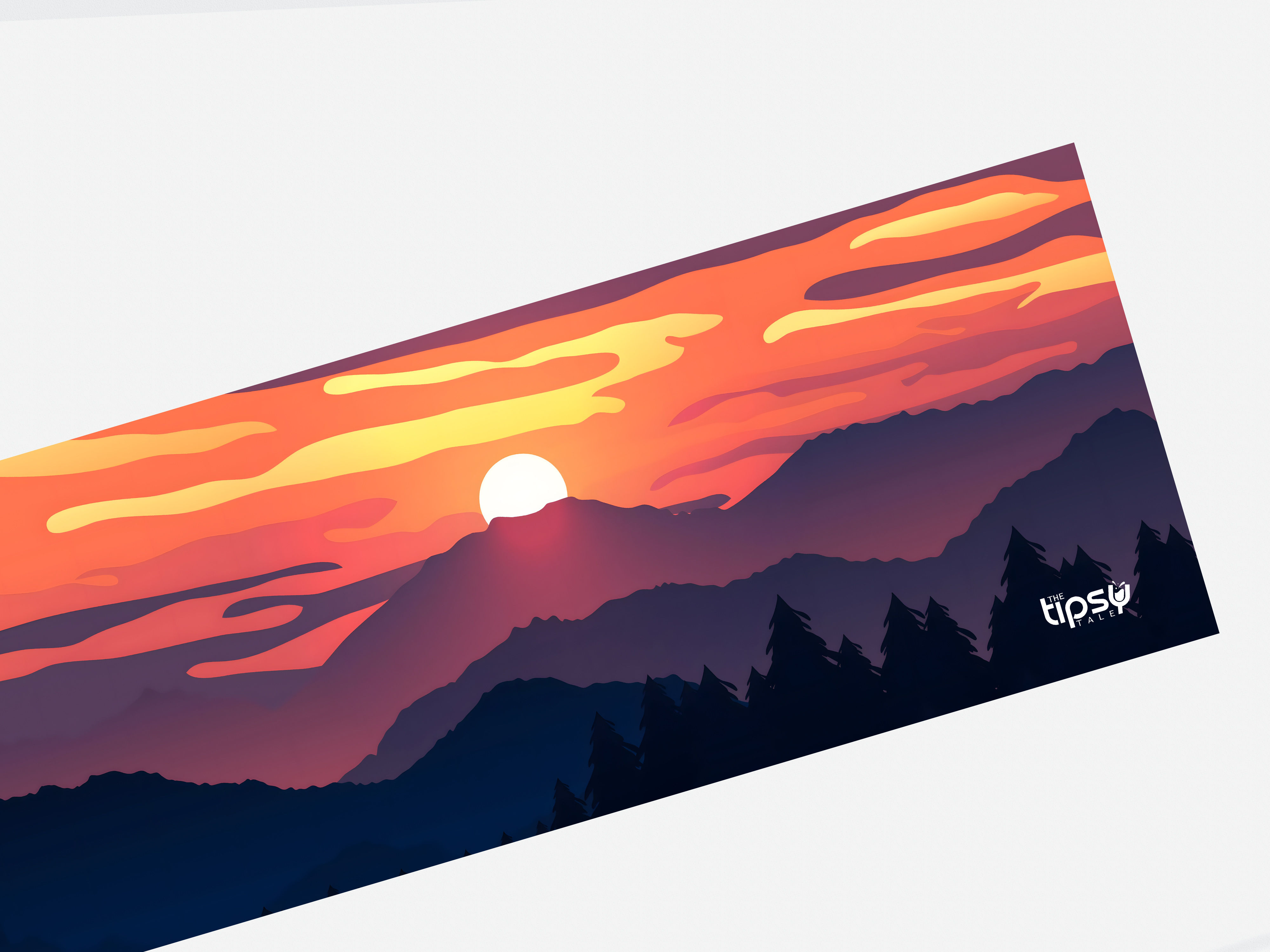 "Dusk Peak Performance" Gaming Mousepad Elevate Your Gaming Experience