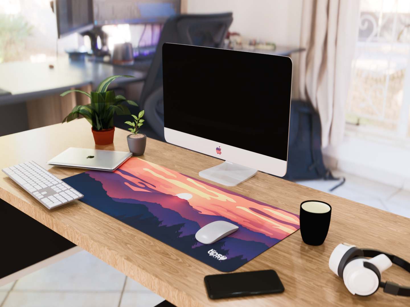 "Dusk Peak Performance" Gaming Mousepad Elevate Your Gaming Experience