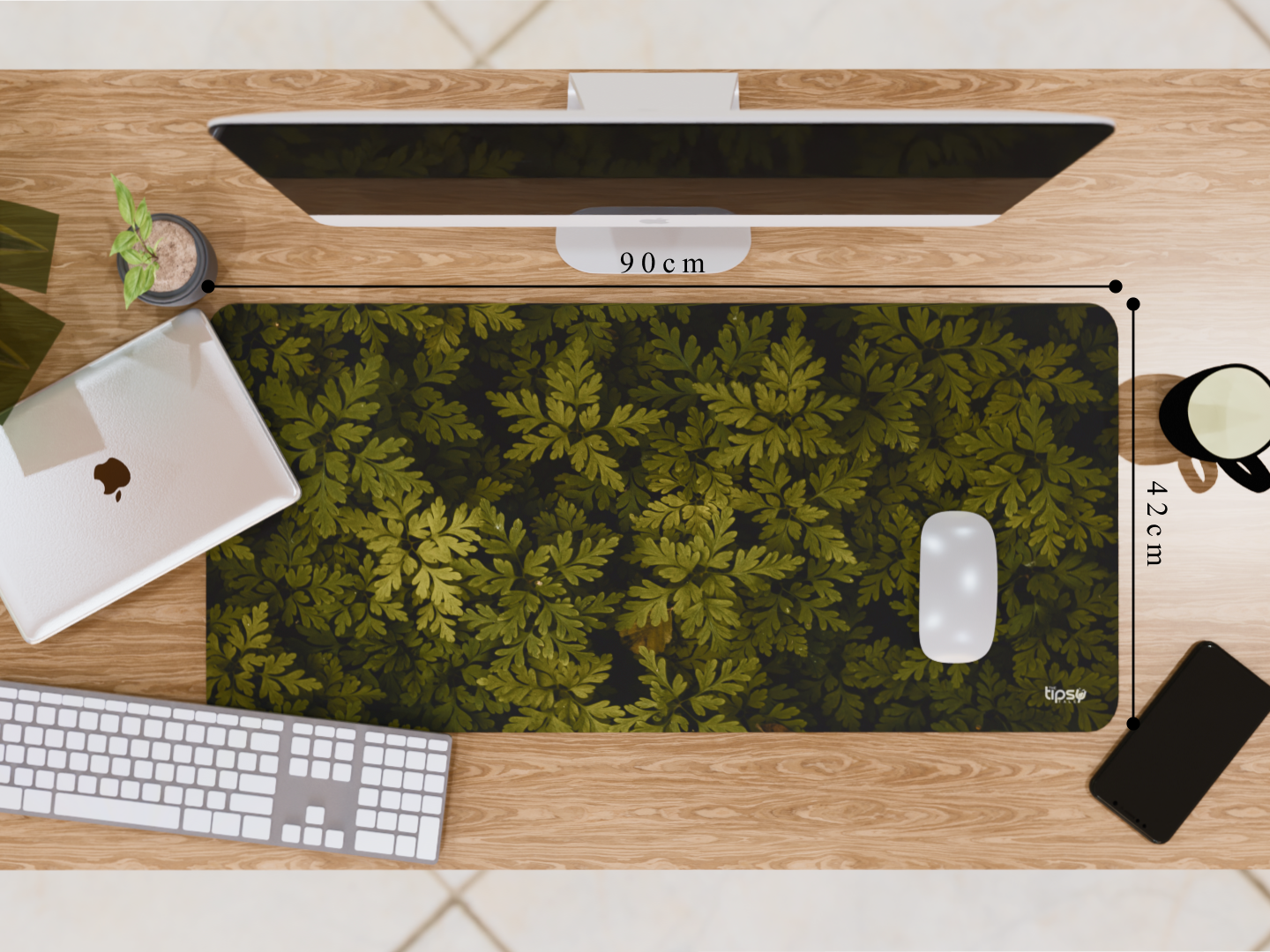 "Leaves Pattern" Gaming Mousepad – Elevate Your Gaming Experience