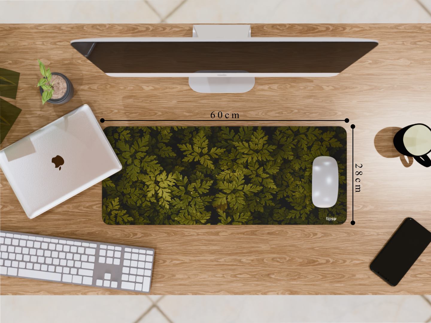 "Leaves Pattern" Gaming Mousepad – Elevate Your Gaming Experience