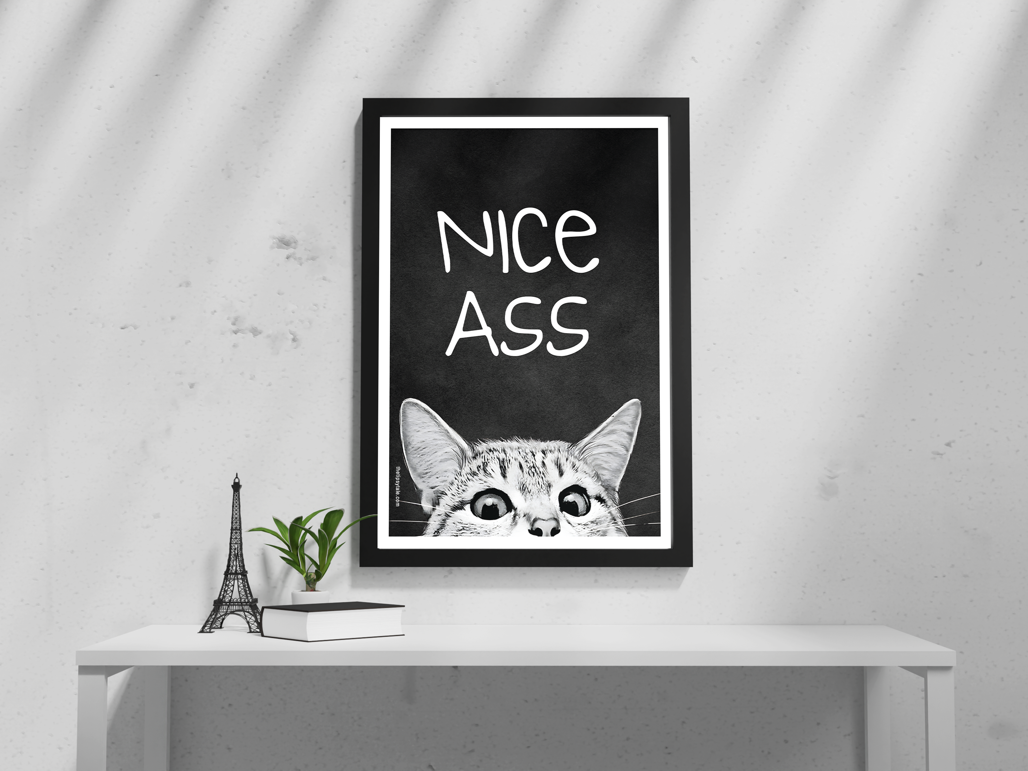 FRAMED "Nice Ass" Poster – A4 Size - Quirky Theme