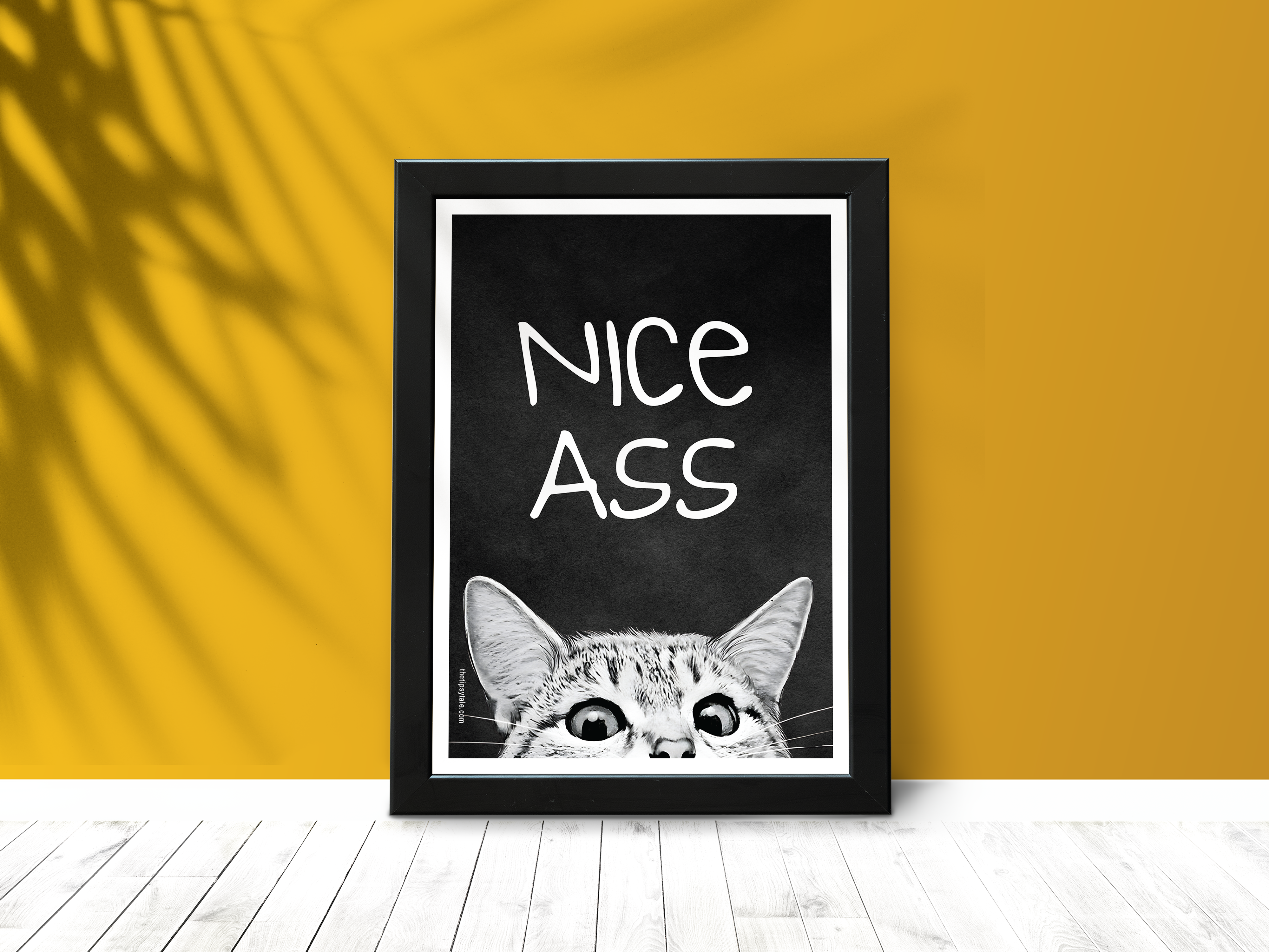 FRAMED "Nice Ass" Poster – A4 Size - Quirky Theme