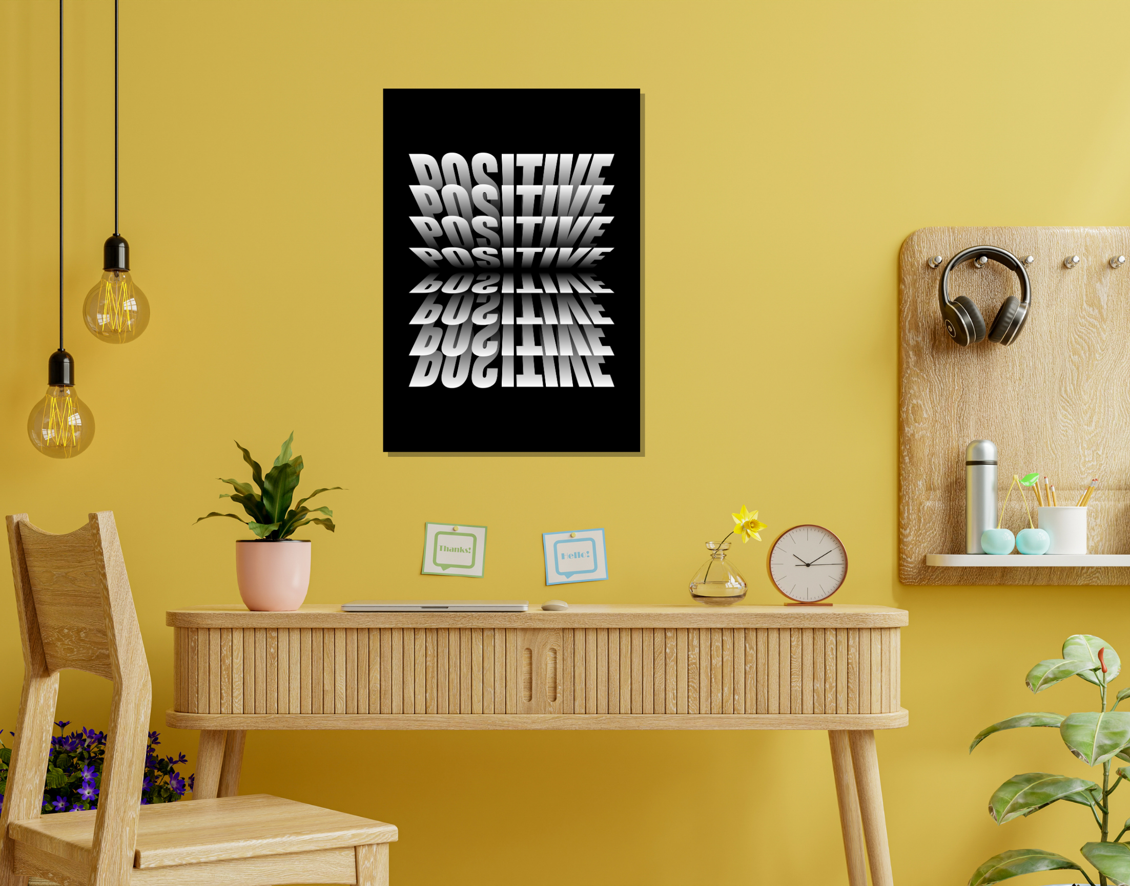 "POSITIVE VIBE CHECK"- Shiny & Sturdy Metallic Poster – Art That Pops & Sticks (Literally!)