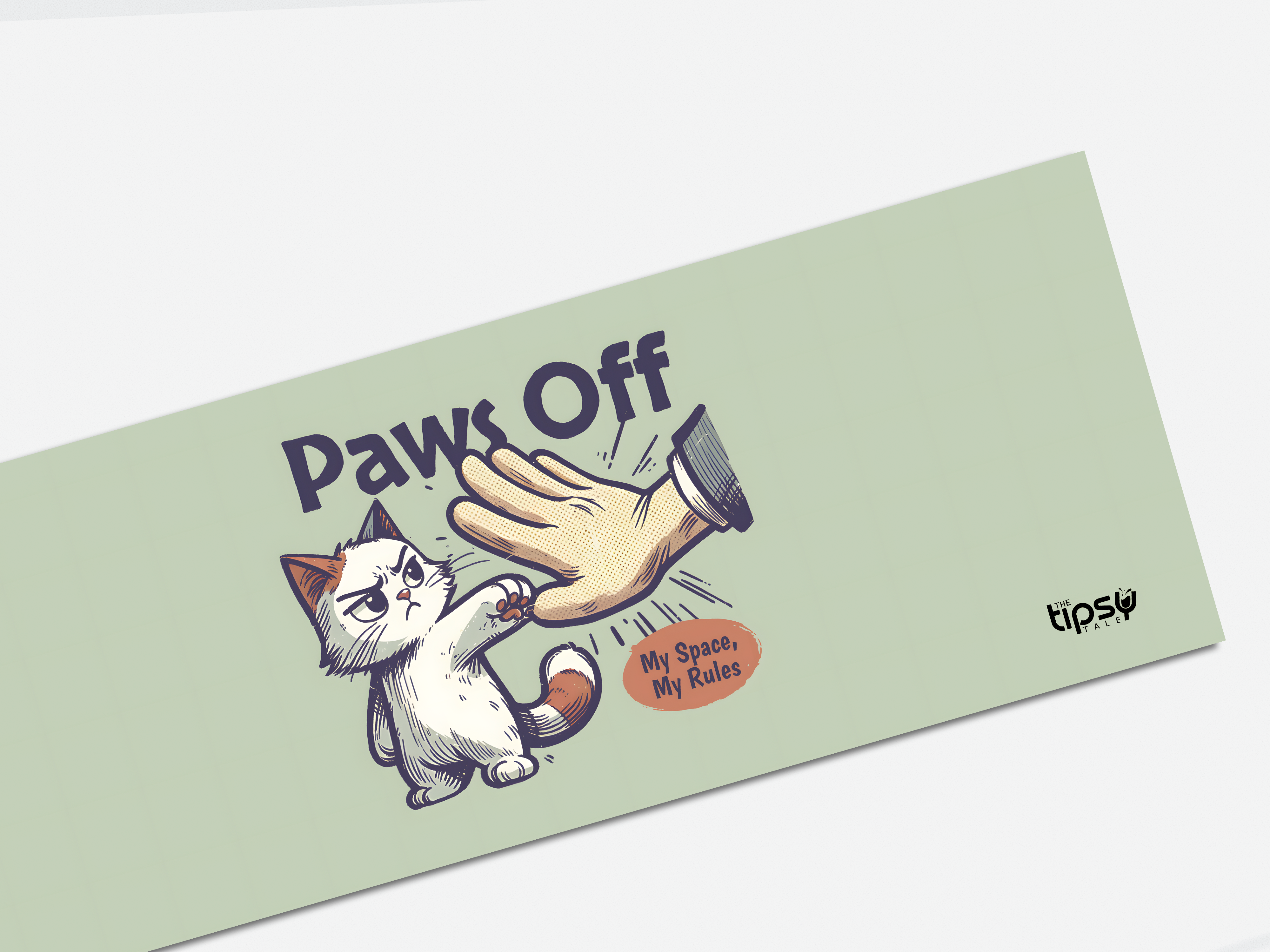 "Nine Lives, Zero Fears" Gaming Mousepad Elevate Your Gaming Experience