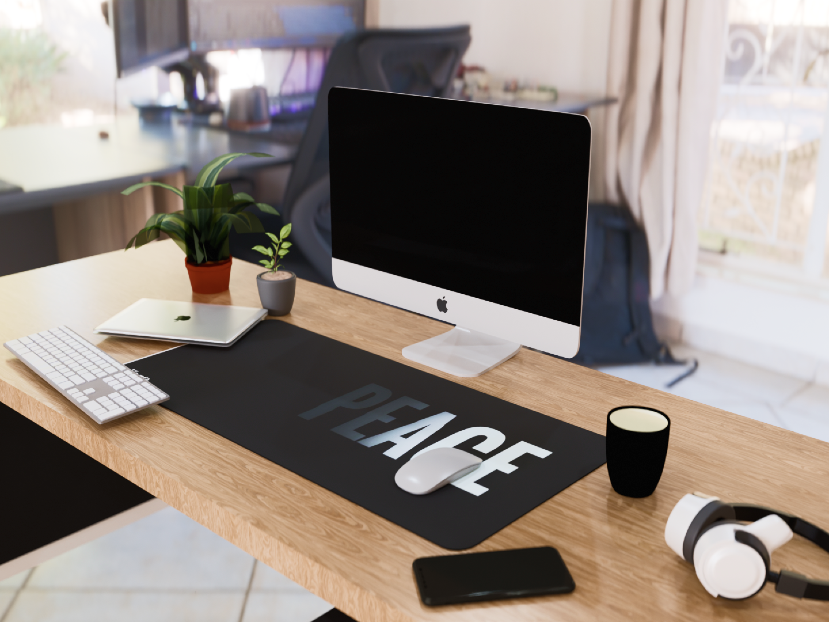 "PEACE" Gaming Mousepad Elevate Your Gaming Experience