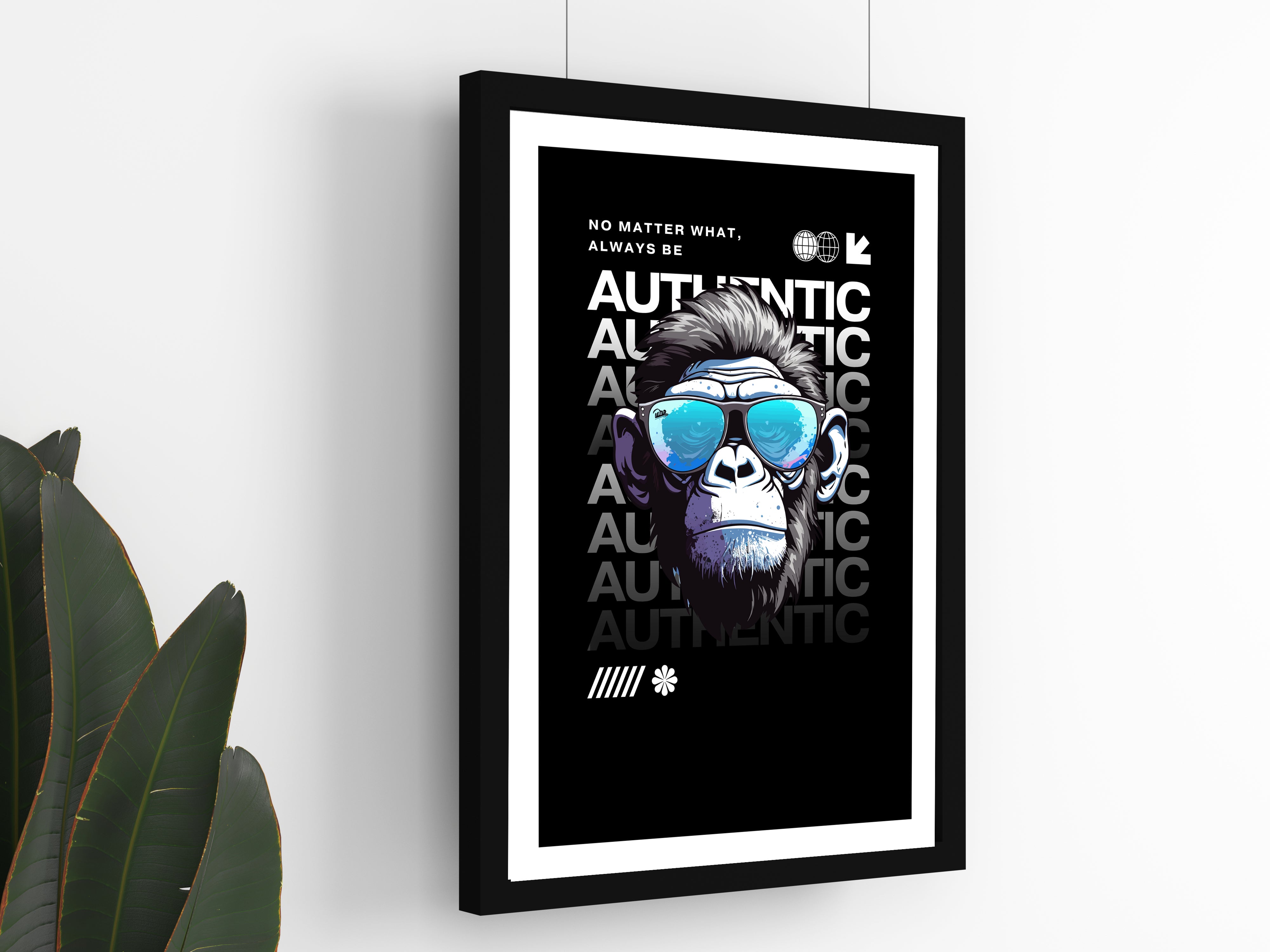"Authantic Monkey" Poster – Add a Touch of Personality to Your Space