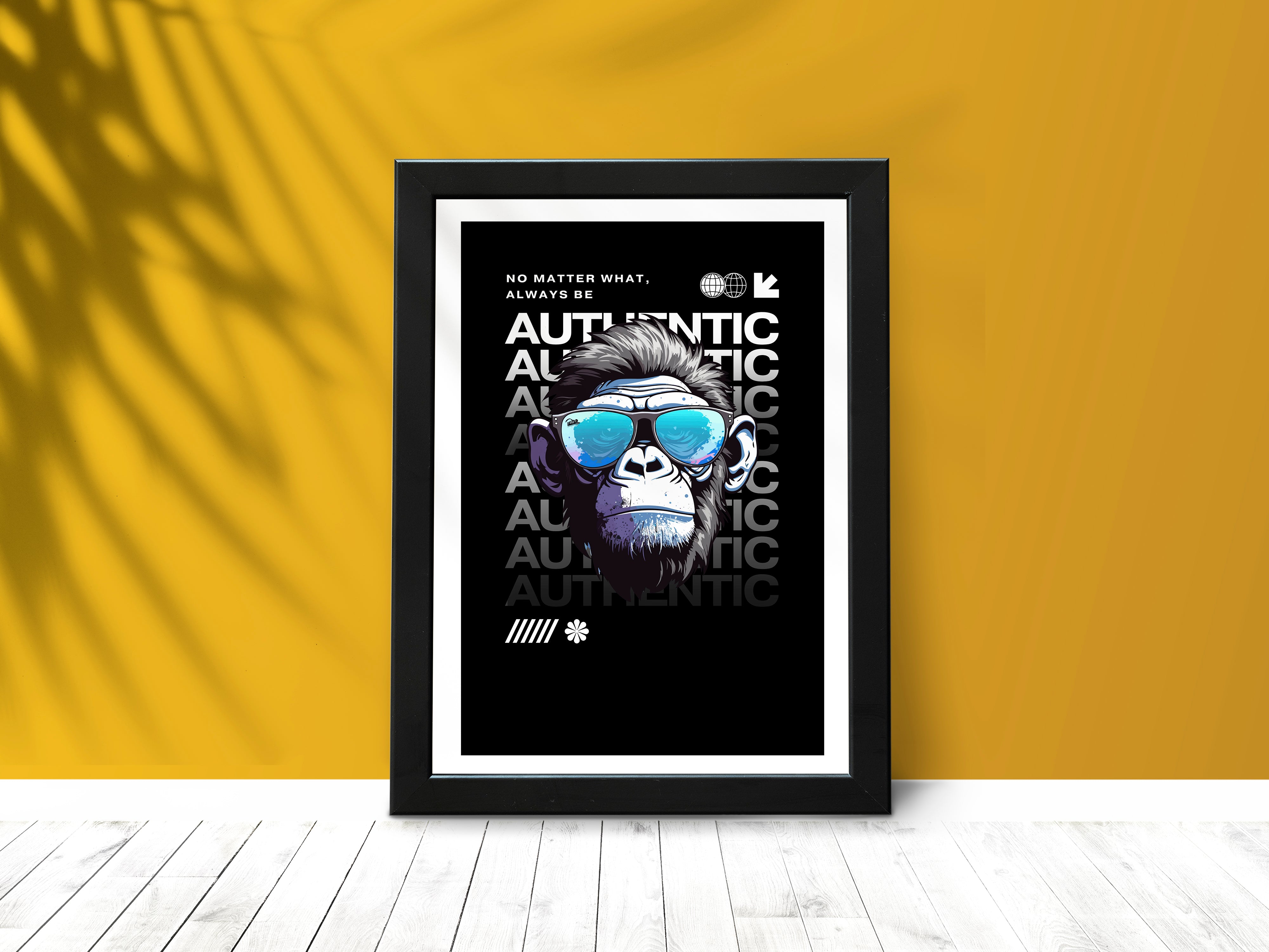 "Authantic Monkey" Poster – Add a Touch of Personality to Your Space