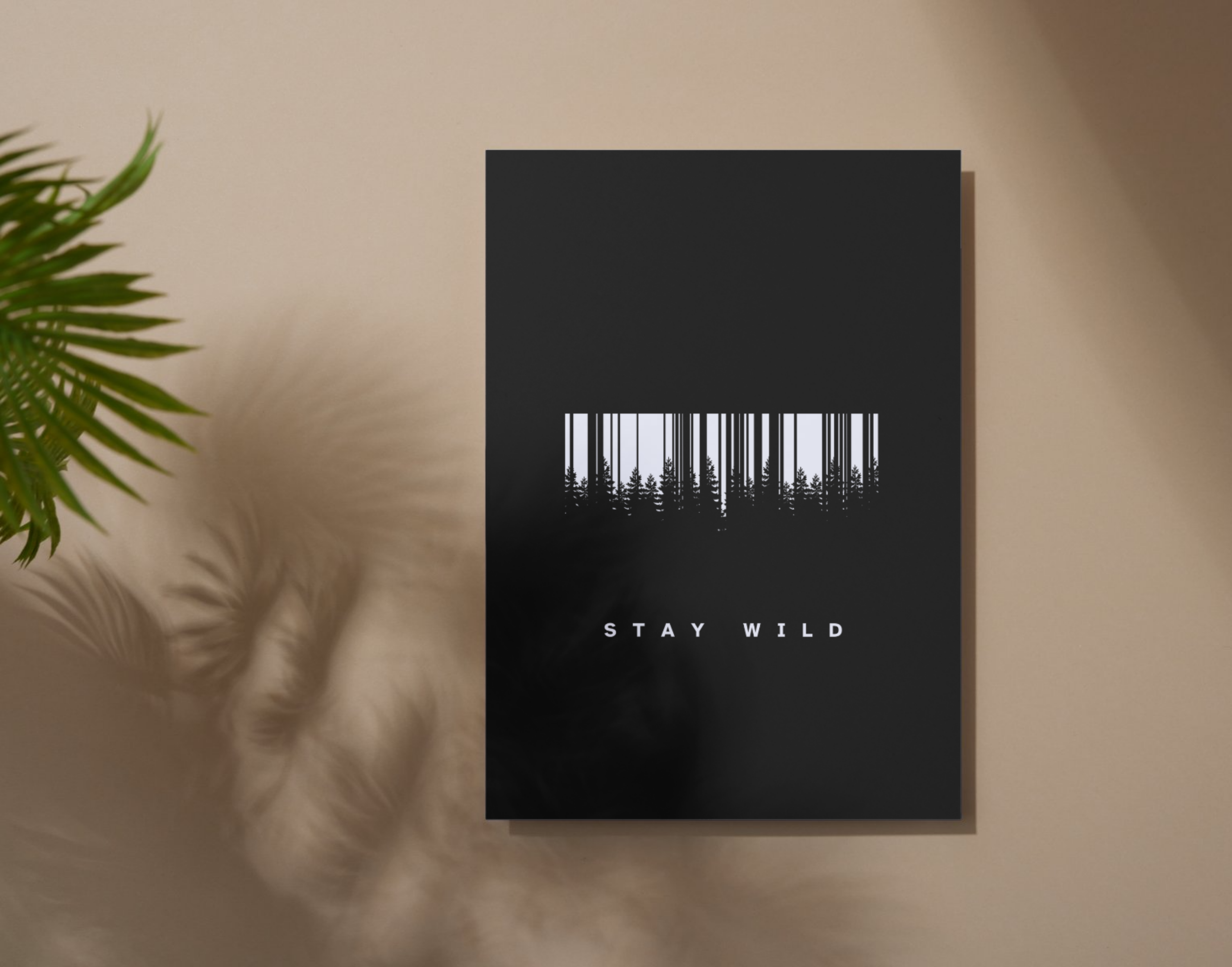 "STAY WILD IN THE FOREST"- Shiny & Sturdy Metallic Poster Art That Pops & Sticks (Literally!)