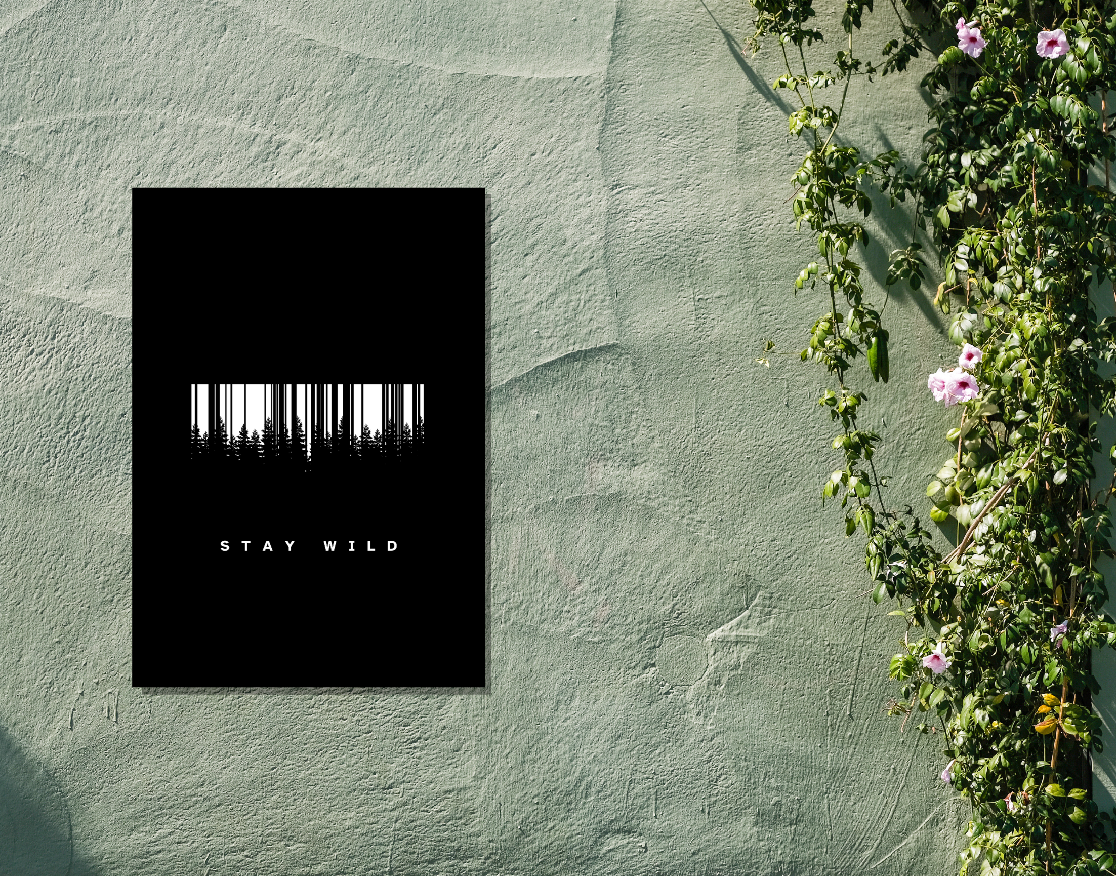 "STAY WILD IN THE FOREST"- Shiny & Sturdy Metallic Poster Art That Pops & Sticks (Literally!)