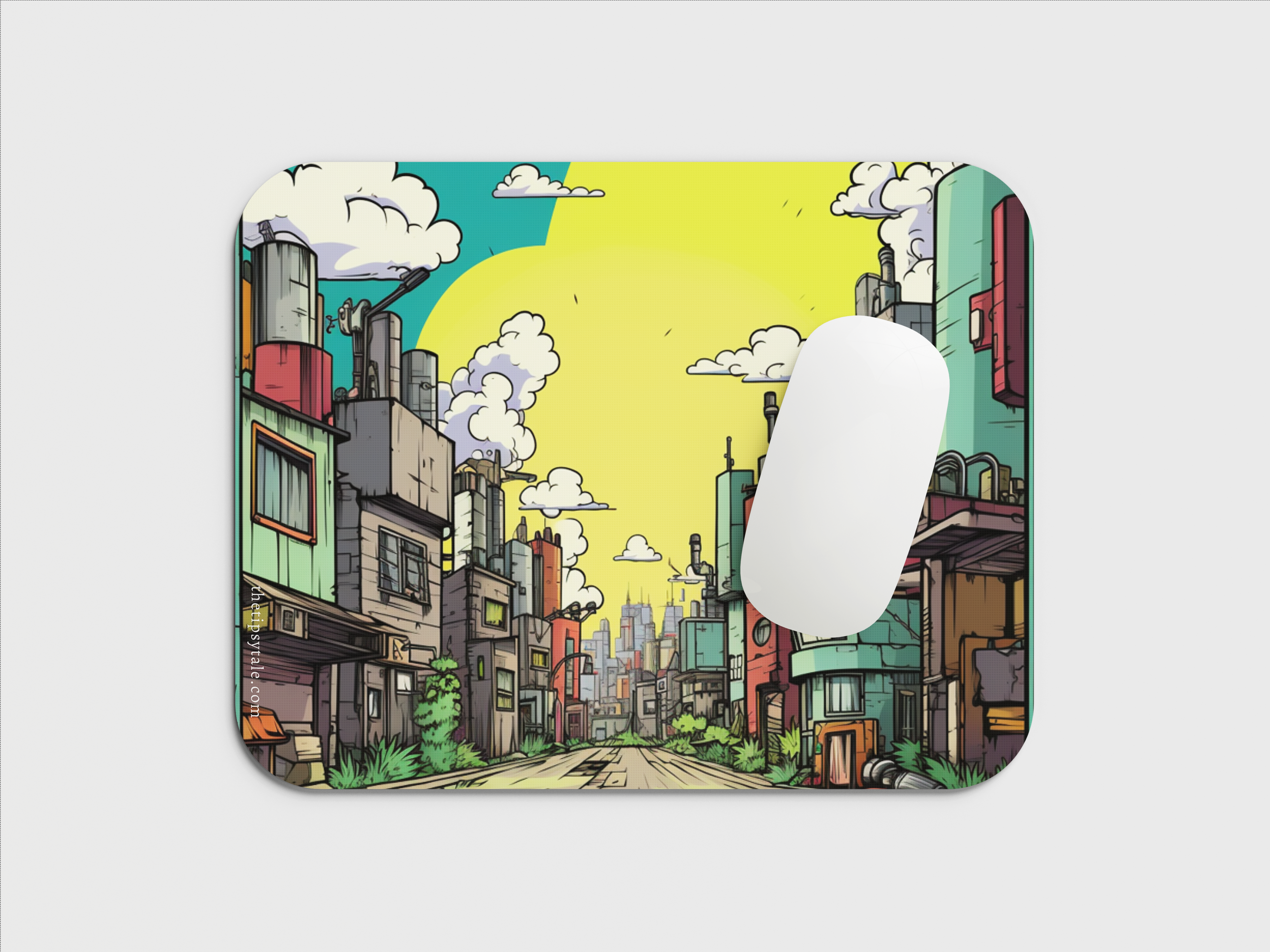 "Street Art View" Mousepad Enhance Your Workspace with Style