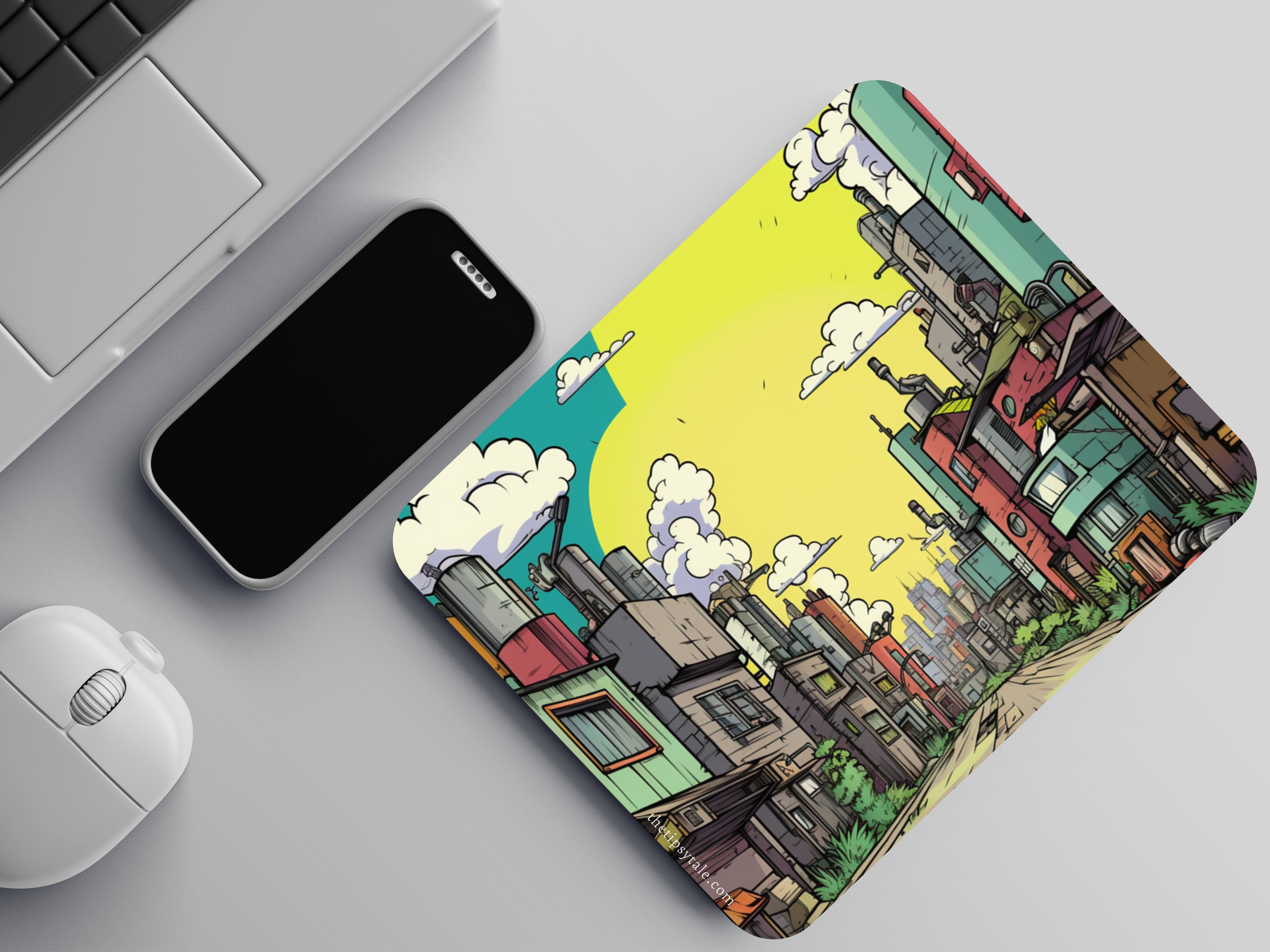 "Street Art View" Mousepad Enhance Your Workspace with Style