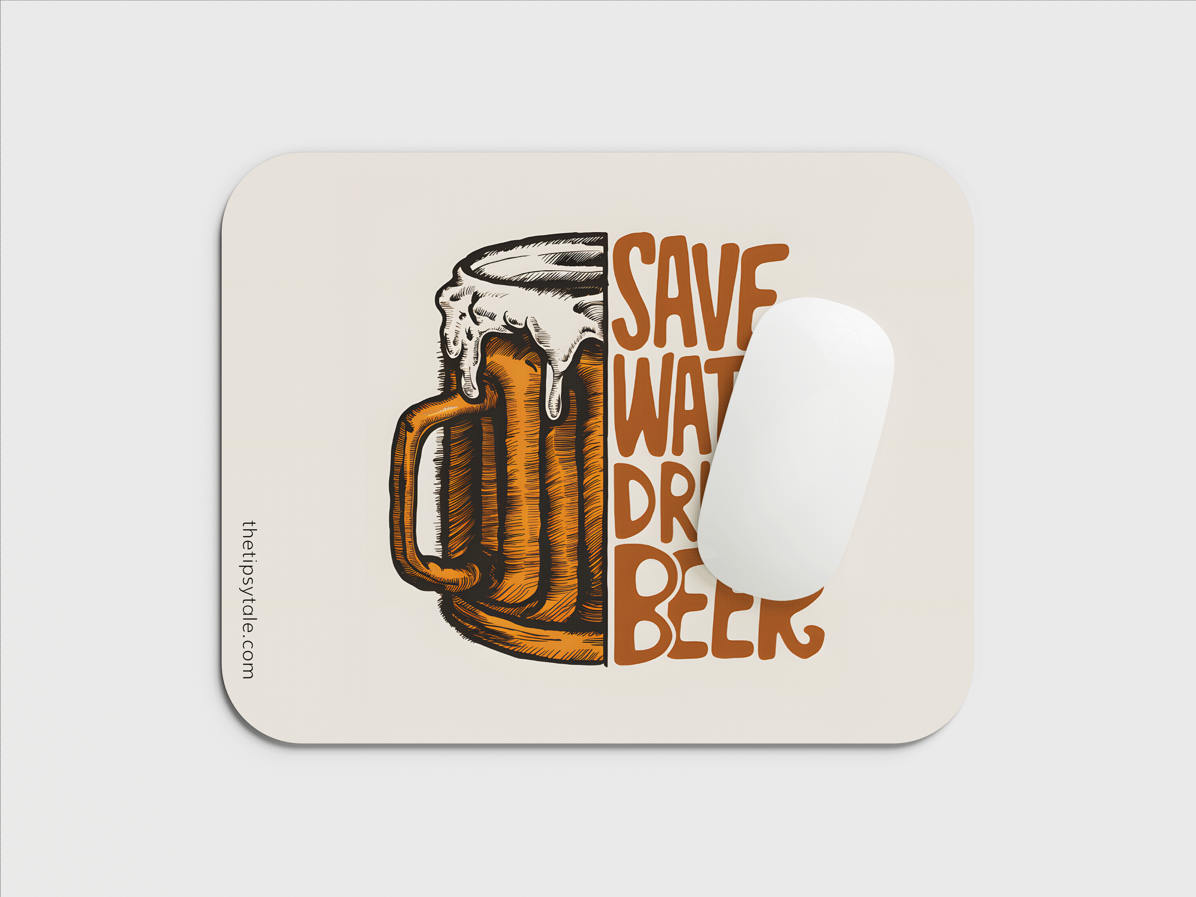 "Save Water Drink Beer" Mousepad – Enhance Your Workspace with Style