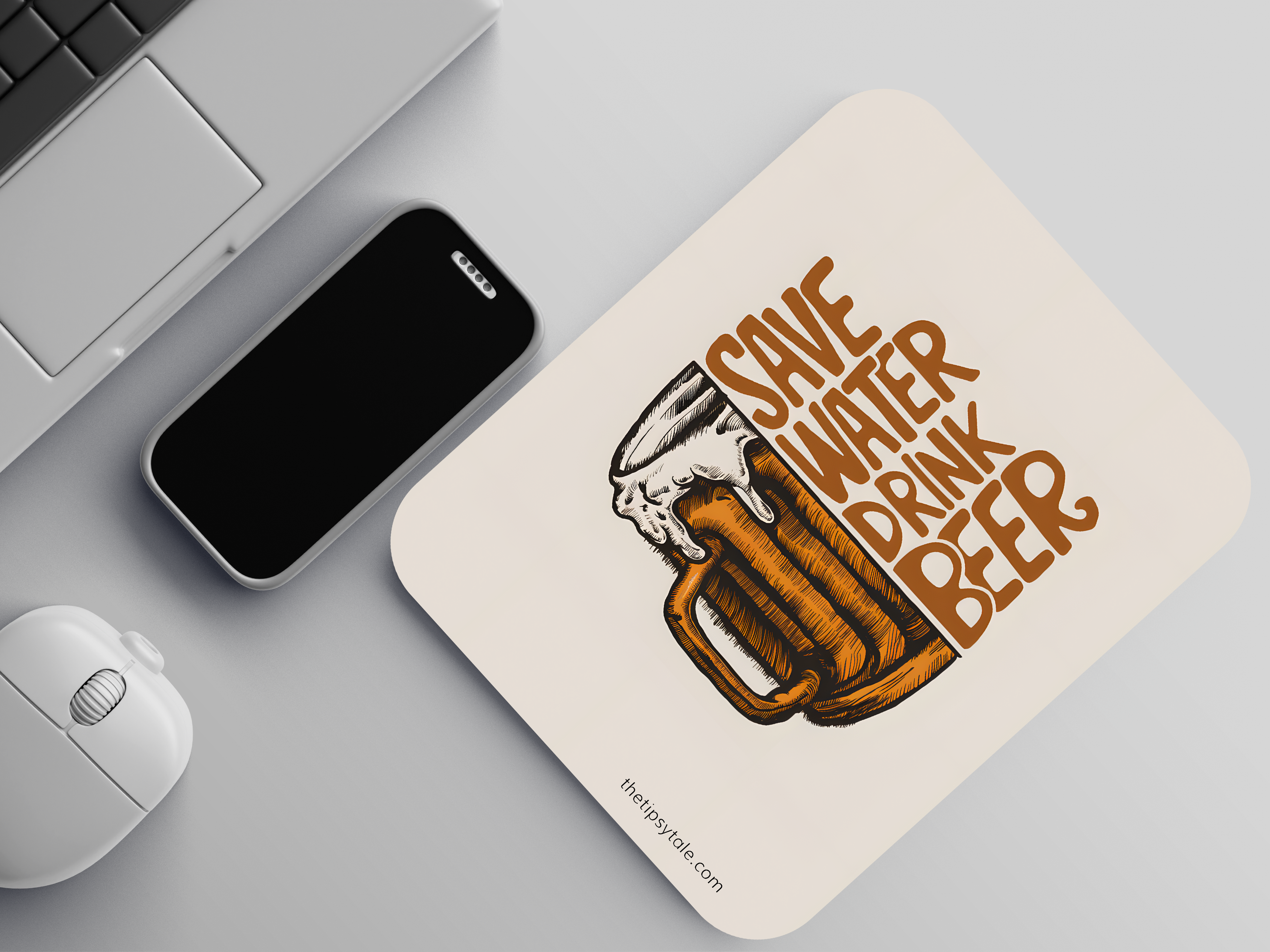 "Save Water Drink Beer" Mousepad – Enhance Your Workspace with Style