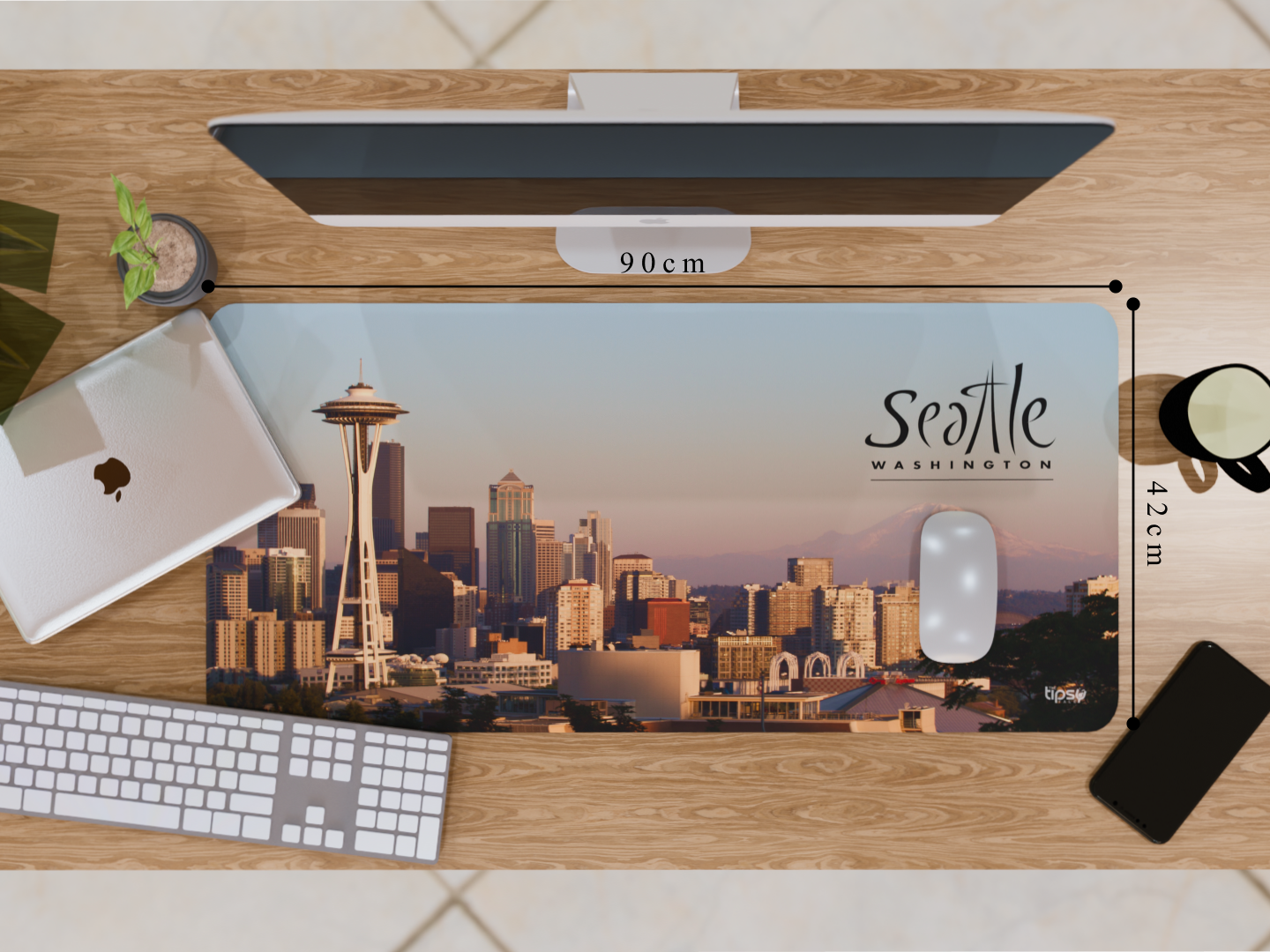 "Seattle- Travel Version" Gaming Mousepad Elevate Your Gaming Experience