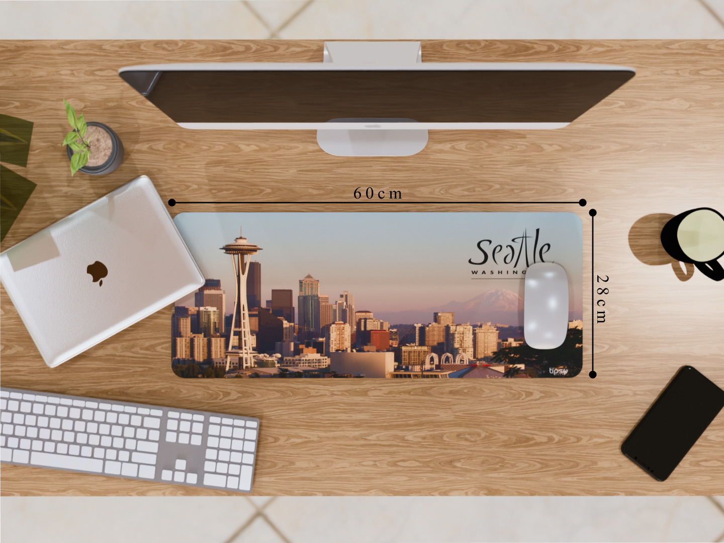 "Seattle- Travel Version" Gaming Mousepad Elevate Your Gaming Experience