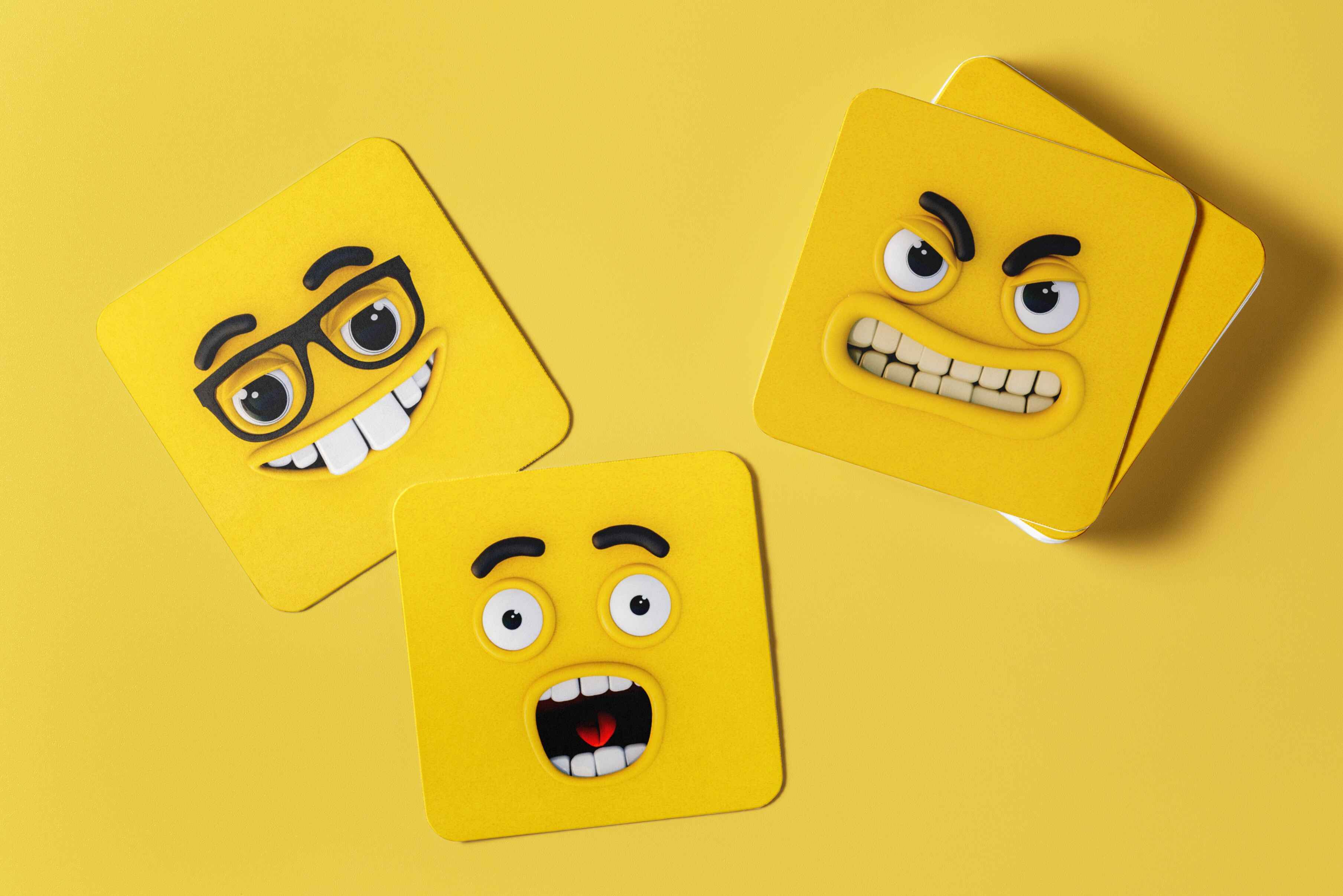 Emoji Funster' Coaster Set of 4