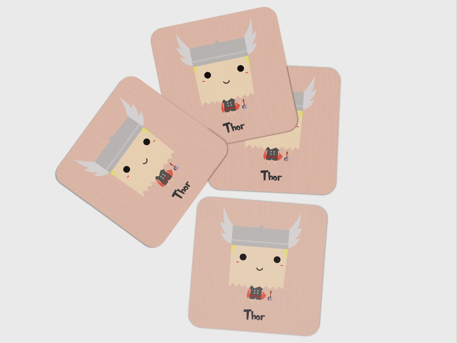 Shield Your Surfaces with Thunderous Might!:Thor Coaster Set