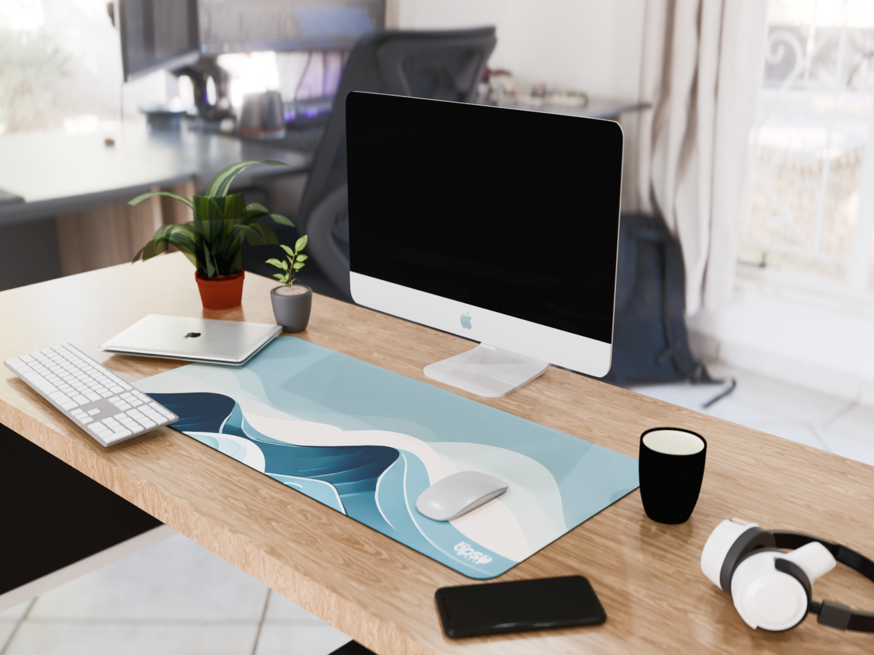 Tipsy Tales Gaming Oceanic WavesMouse Pad: Ride the Clam Waves!