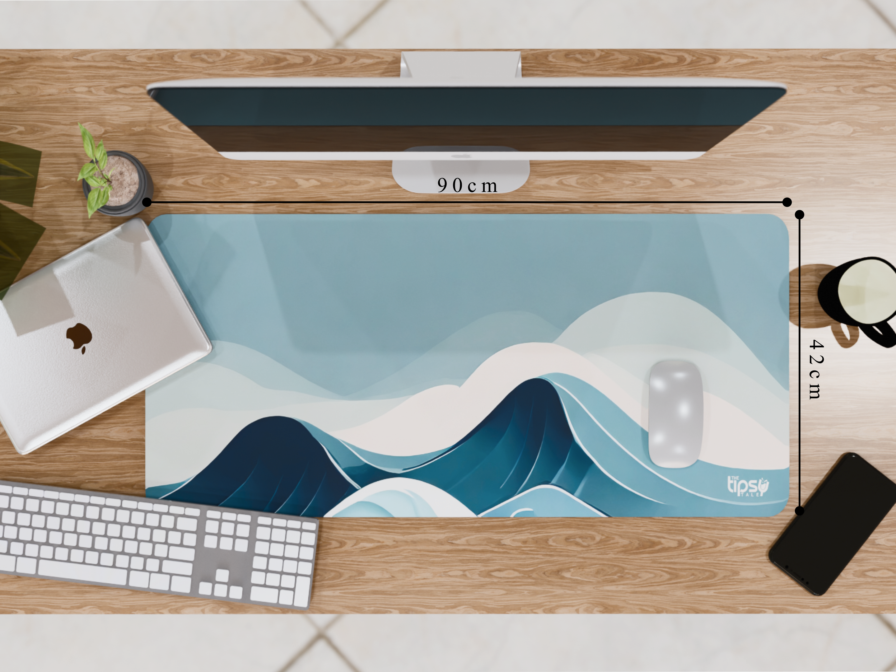 Tipsy Tales Gaming Oceanic WavesMouse Pad: Ride the Clam Waves!